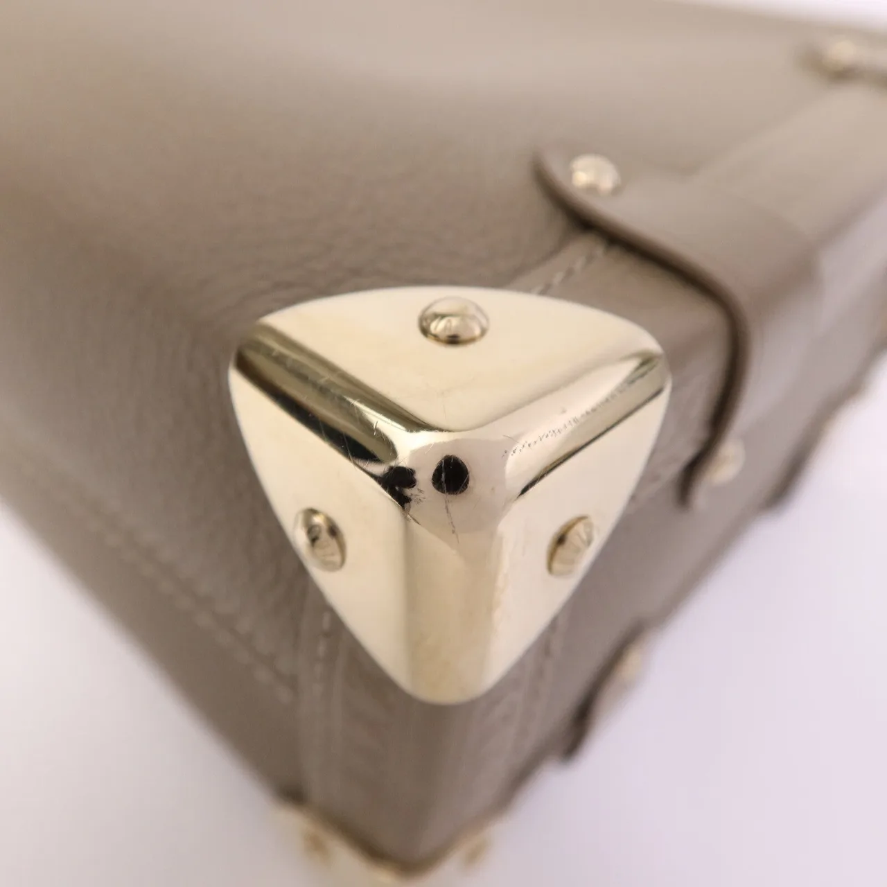 LOUIS VUITTON Side Trunk M25072 Shoulder Bag Calfskin 米色 / Beige Calfskin Rank B - Thumbnail 11