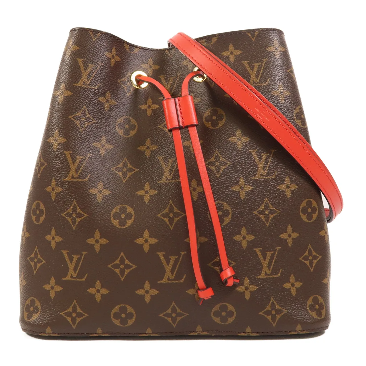 LOUIS VUITTON NeoNoe M44021 Shoulder Bag Coated Canvas 紅色 / Red