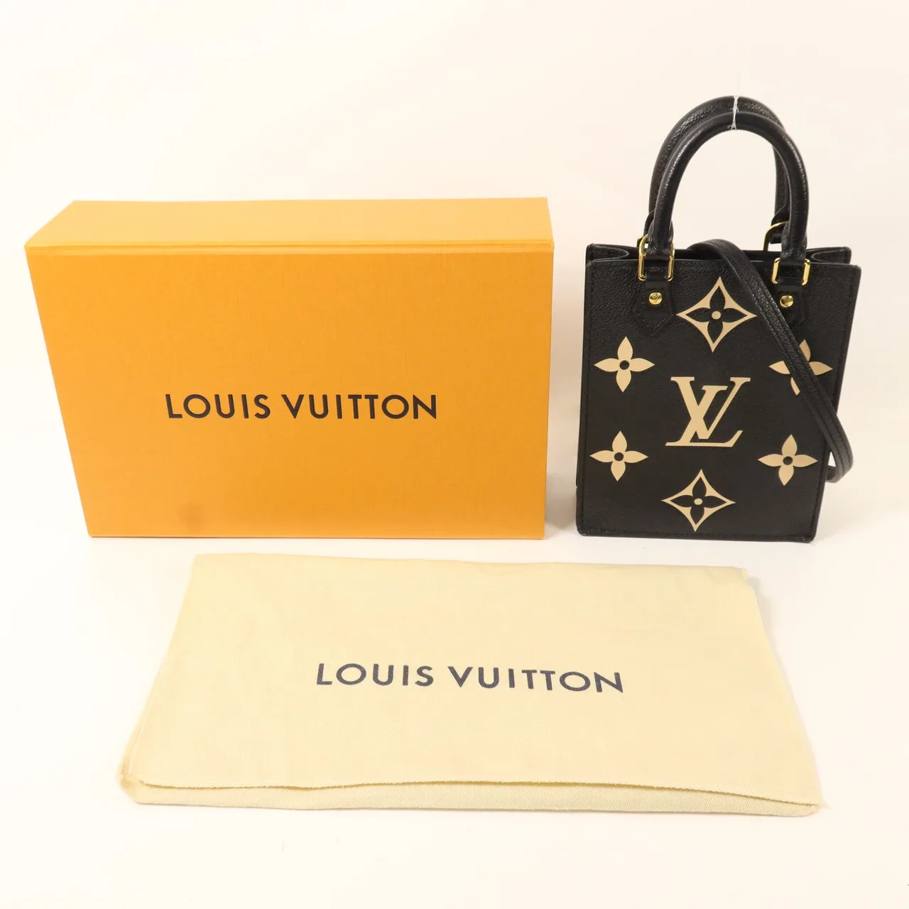 LOUIS VUITTON Petit Sac Plat M57937 2-Way Bag Calfskin 黑色 Calfskin Rank A - Thumbnail 8