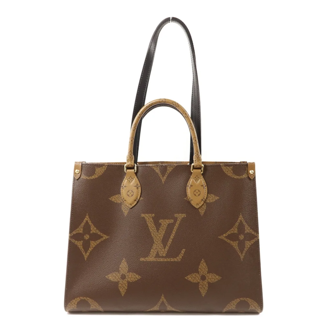 LOUIS VUITTON OnTheGo M45321 2-Way Bag Coated Canvas 棕色