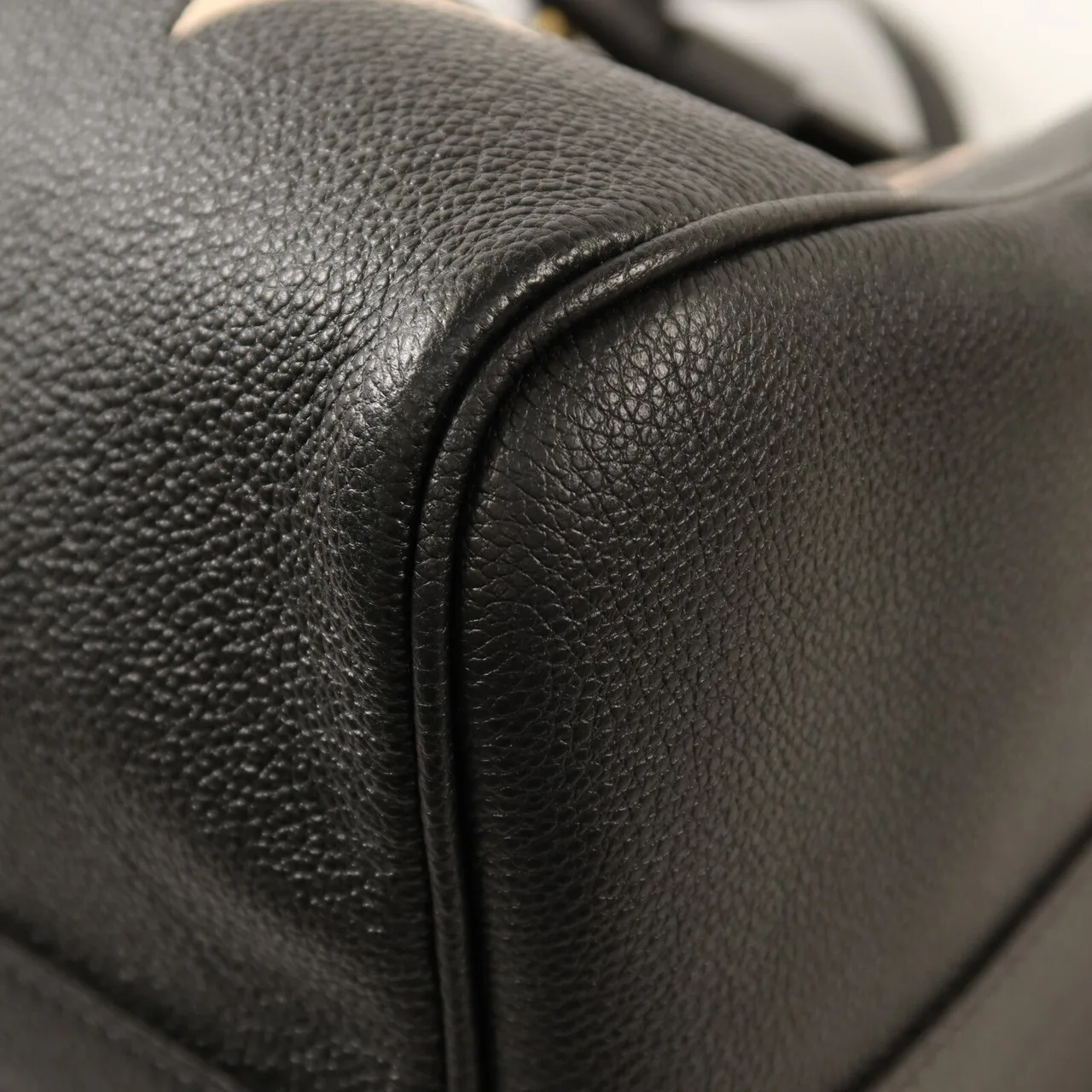 LOUIS VUITTON Keepall M46670 兩用包 牛皮 黑色 / 米色 / Black 牛皮 中古品A - 縮圖 12