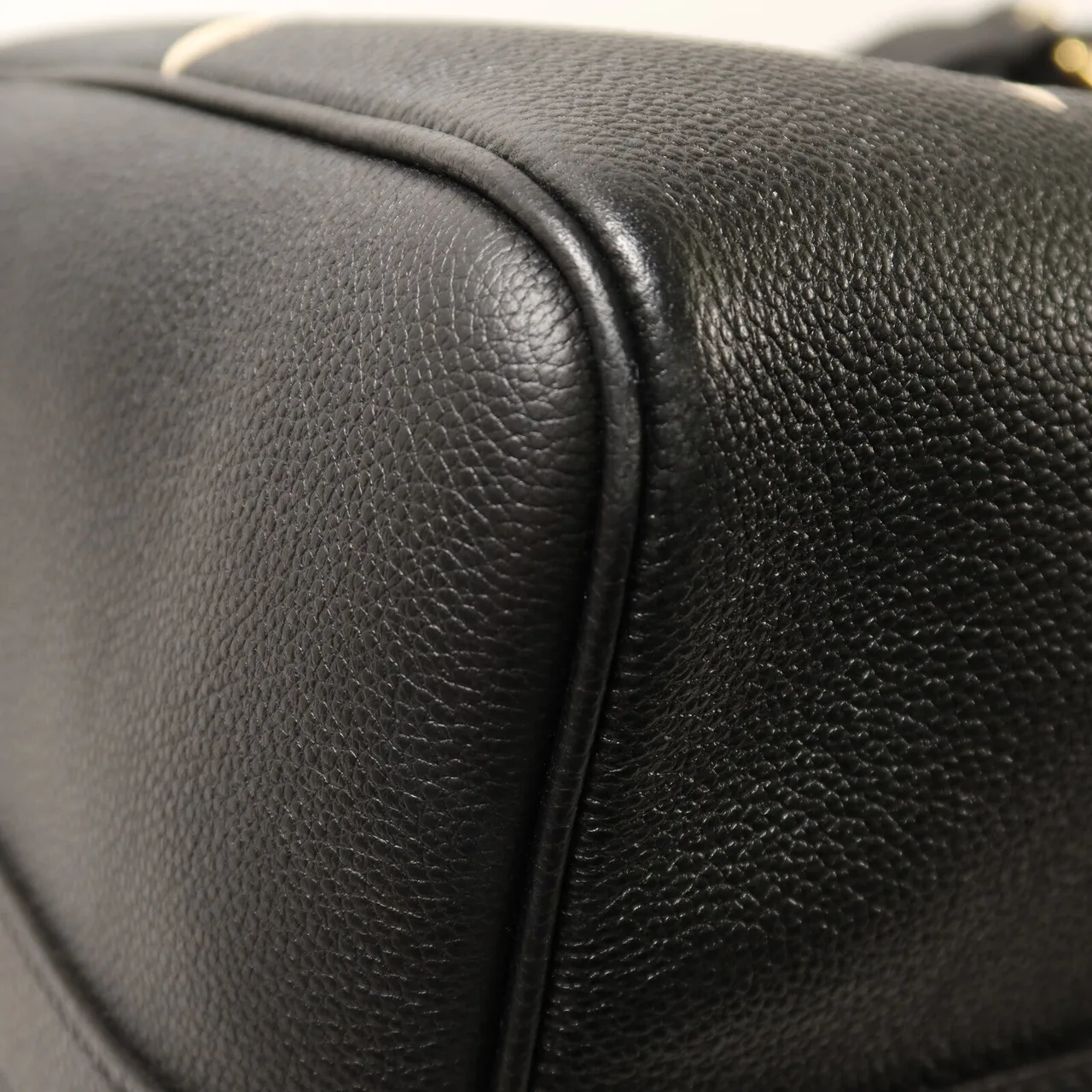 LOUIS VUITTON Keepall M46670 兩用包 牛皮 黑色 / 米色 / Black 牛皮 中古品A - 縮圖 13