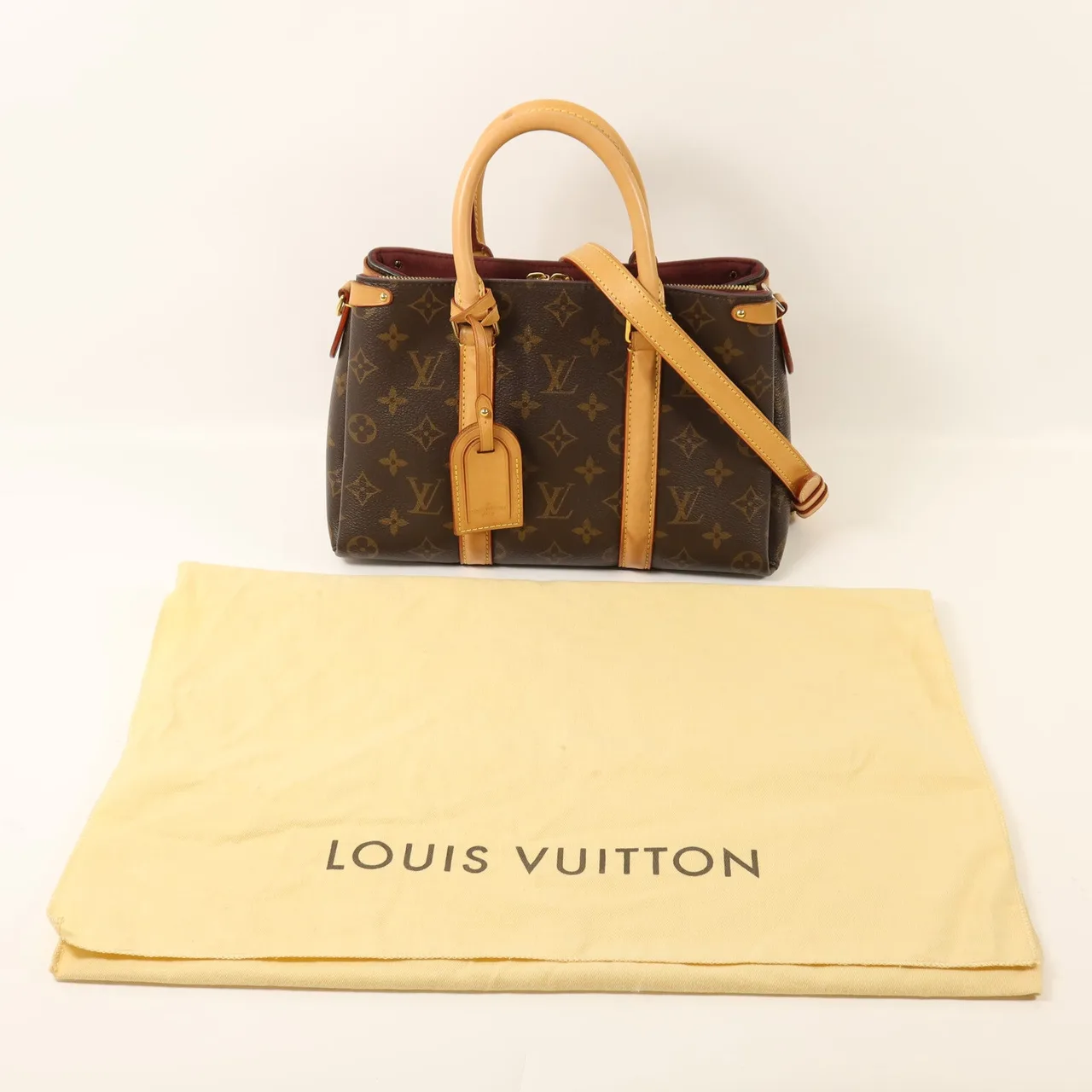 LOUIS VUITTON Soufflot M44815 兩用包 塗層帆布 棕色 / Brown 塗層帆布 中古品B - 縮圖 9