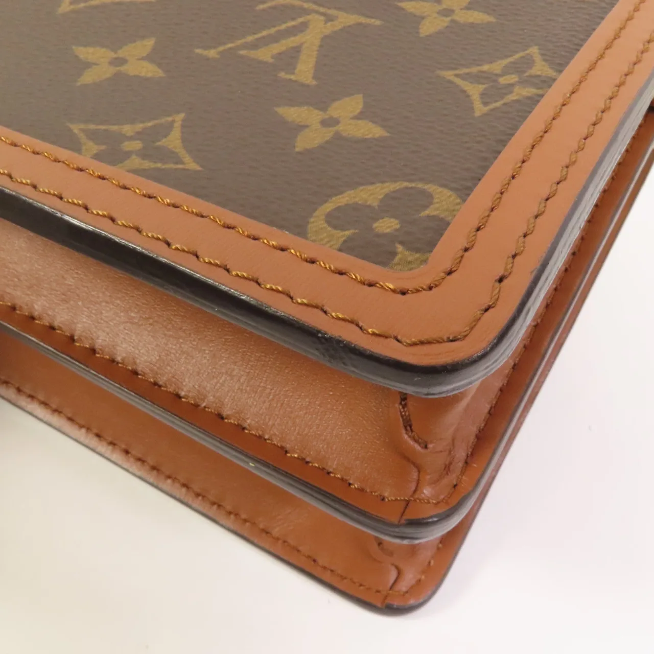 LOUIS VUITTON Mini Dauphine M45959 肩背包 塗層帆布 棕色 / Brown 塗層帆布 中古品A - 縮圖 12