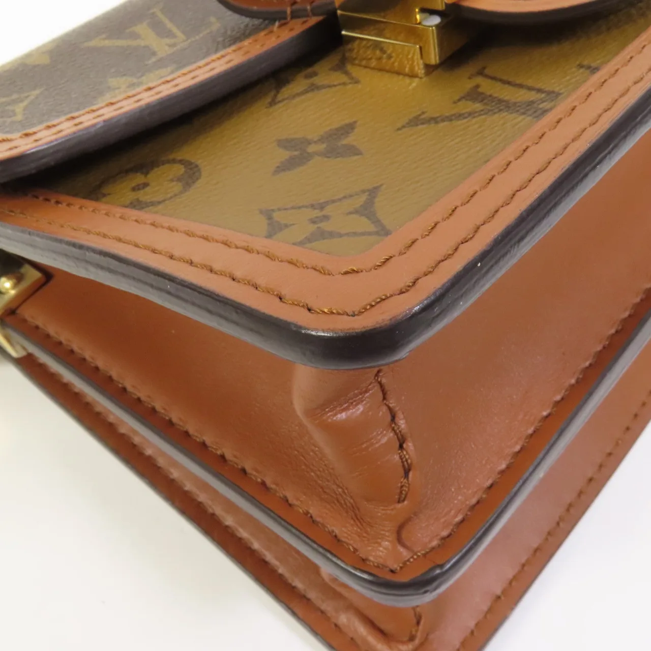 LOUIS VUITTON Mini Dauphine M45959 肩背包 塗層帆布 棕色 / Brown 塗層帆布 中古品A - 縮圖 14