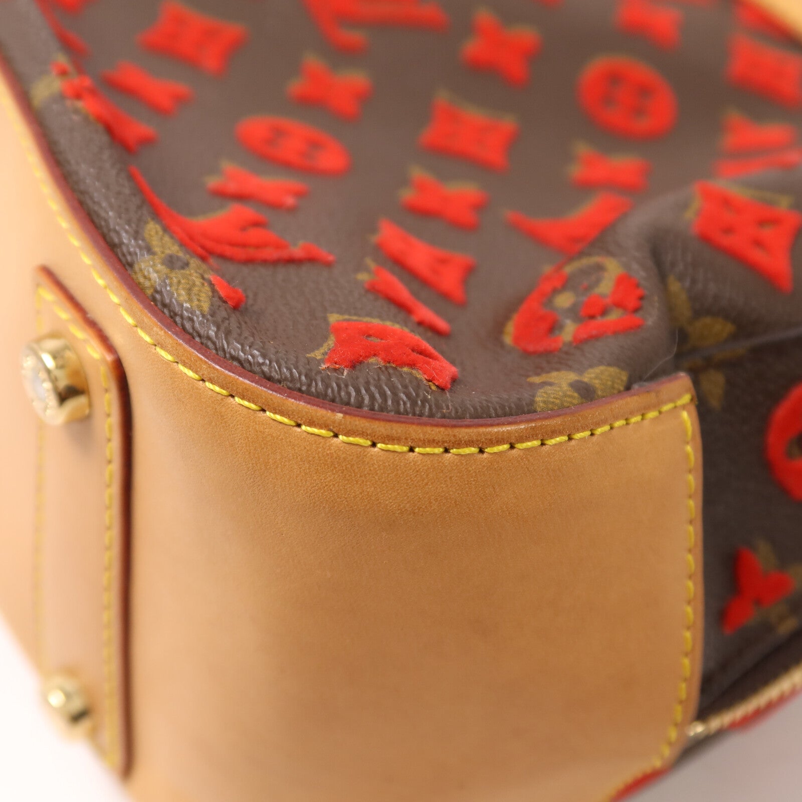 LOUIS VUITTON Deauville M40922 Handbag Coated Canvas 13