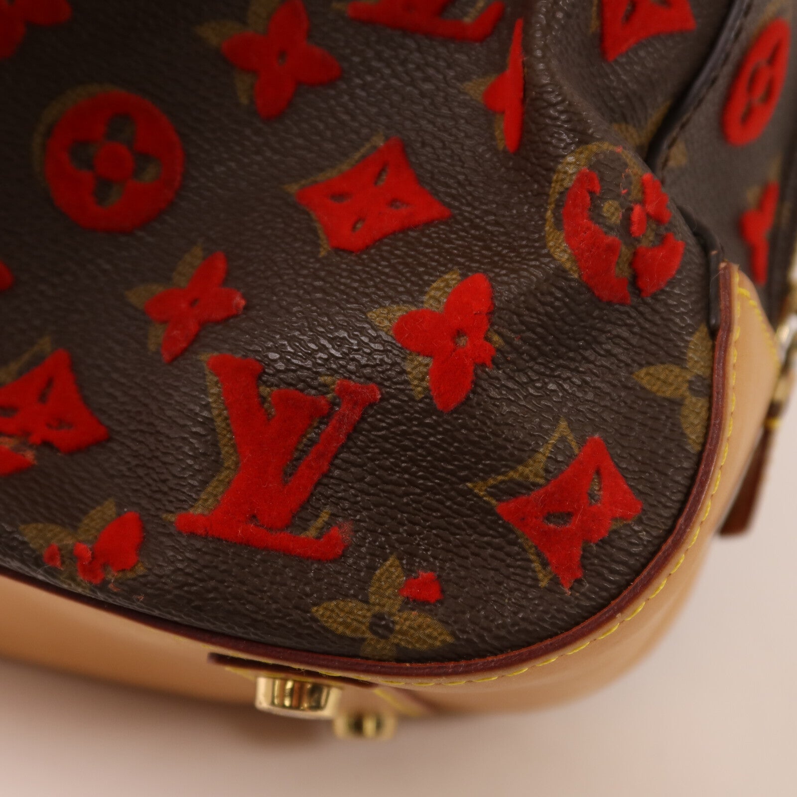 LOUIS VUITTON Deauville M40922 Handbag Coated Canvas 14