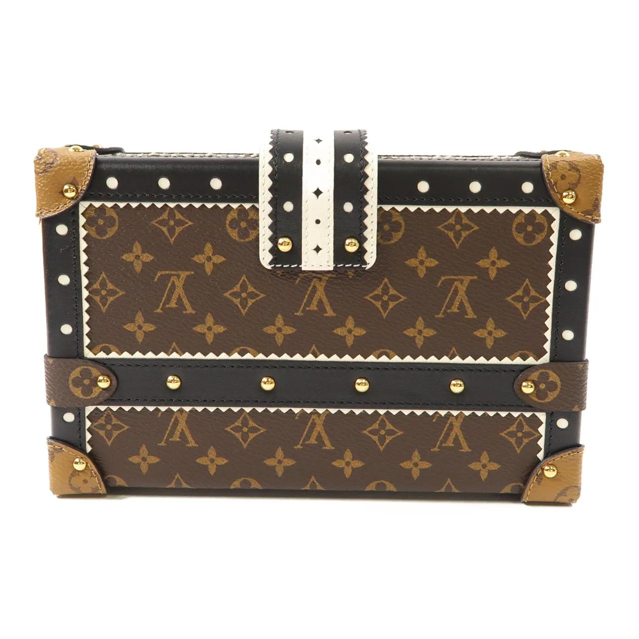 LOUIS VUITTON Petite Malle M44216 肩背包 塗層帆布 棕色 / Brown 塗層帆布 中古品A - 縮圖 2