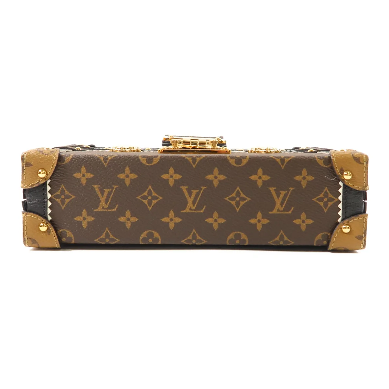 LOUIS VUITTON Petite Malle M44216 肩背包 塗層帆布 棕色 / Brown 塗層帆布 中古品A - 縮圖 4