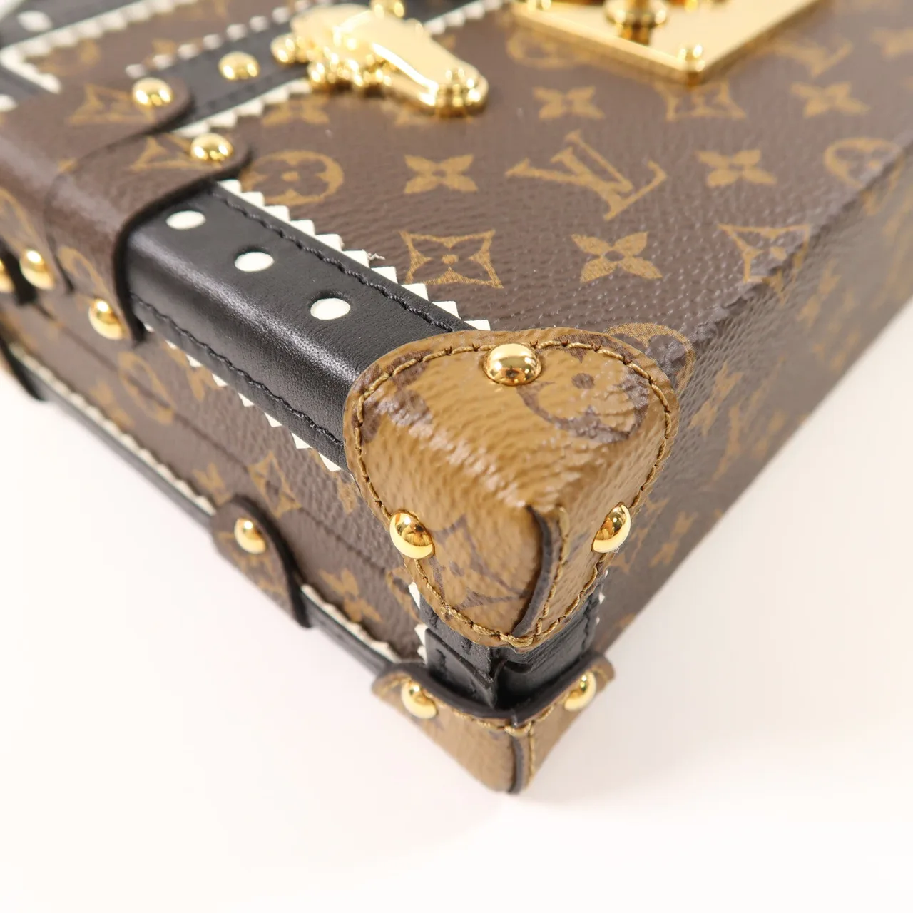 LOUIS VUITTON Petite Malle M44216 肩背包 塗層帆布 棕色 / Brown 塗層帆布 中古品A - 縮圖 5