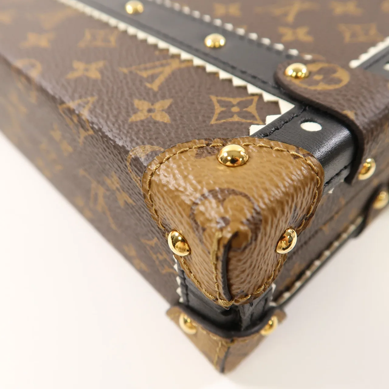 LOUIS VUITTON Petite Malle M44216 肩背包 塗層帆布 棕色 / Brown 塗層帆布 中古品A - 縮圖 8