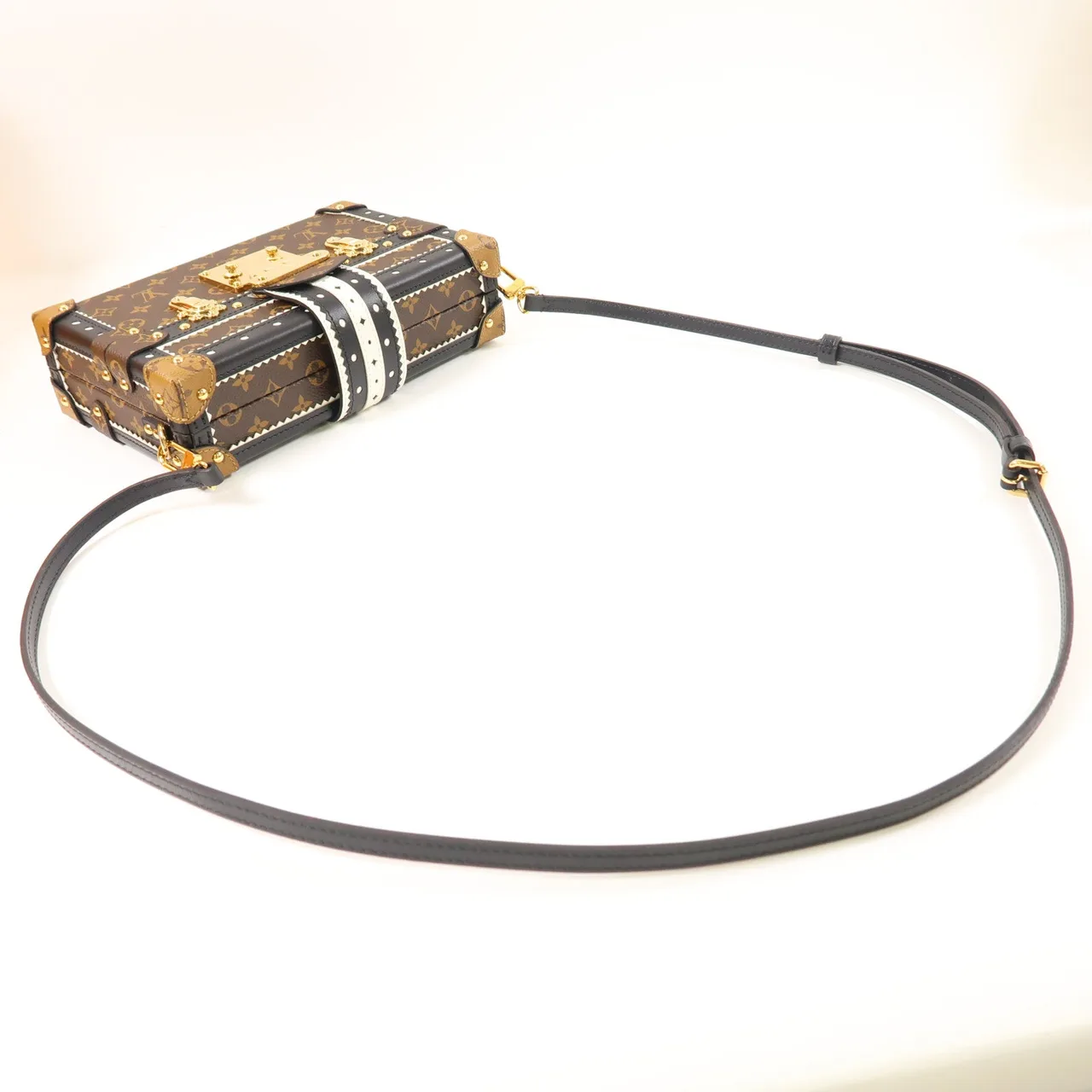 LOUIS VUITTON Petite Malle M44216 肩背包 塗層帆布 棕色 / Brown 塗層帆布 中古品A - 縮圖 9