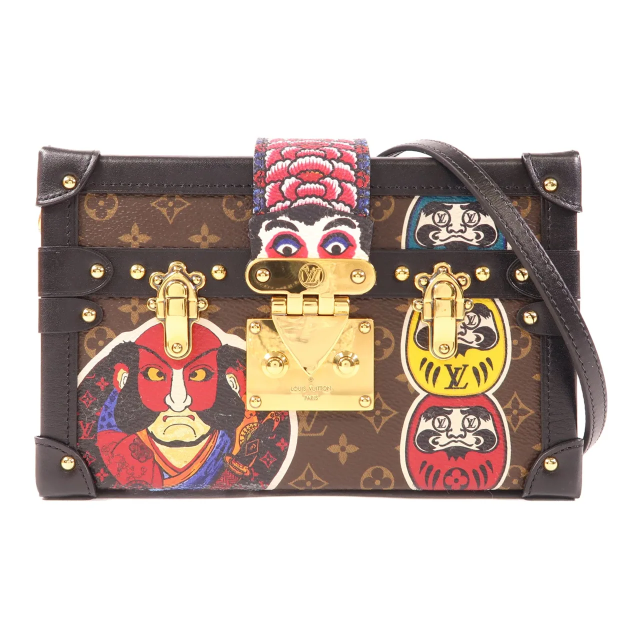 LOUIS VUITTON Petite Malle M43544 肩背包 塗層帆布 棕色 / 多種顏色 / Brown