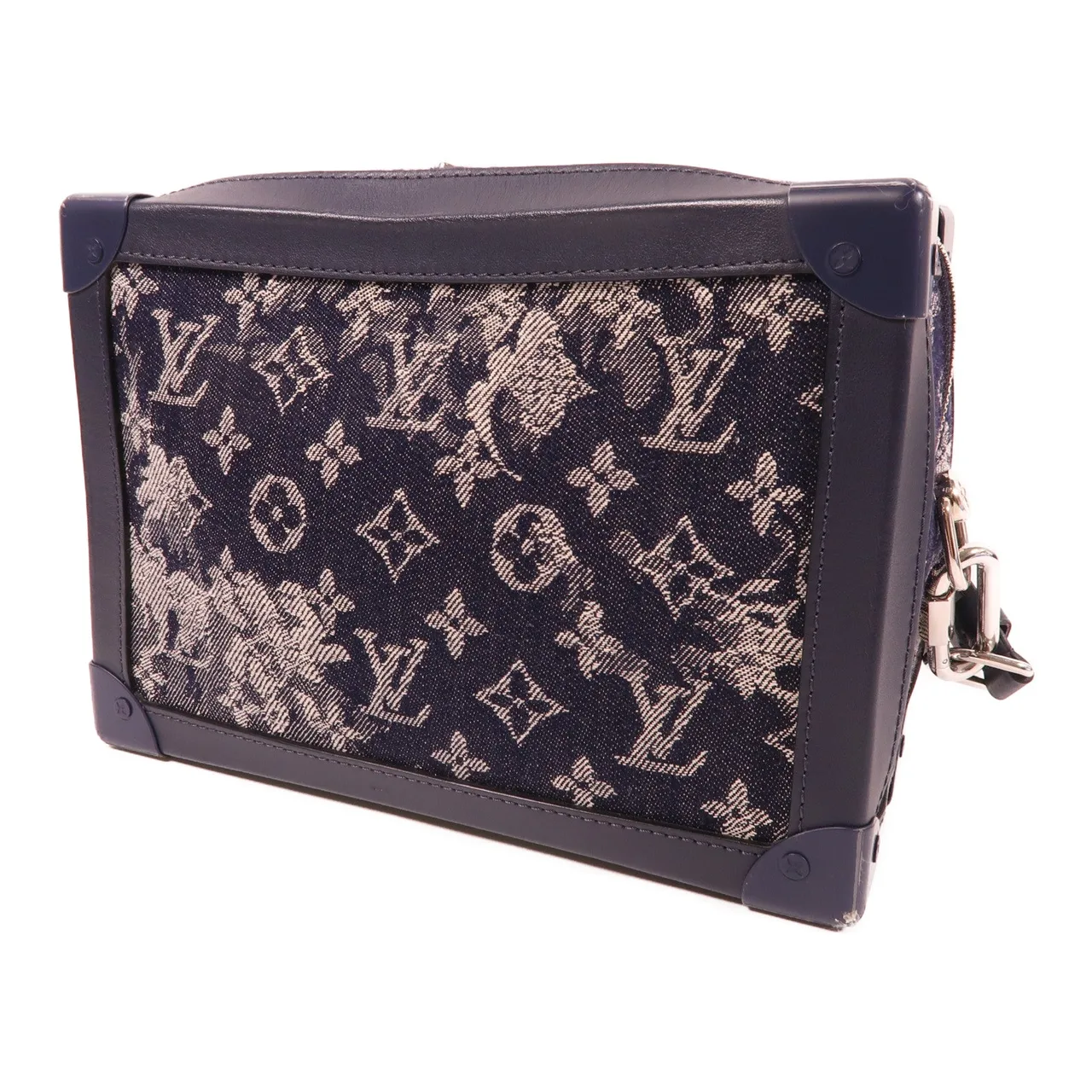 LOUIS VUITTON Soft Trunk M57283 肩背包 帆布 海軍藍 帆布 中古品A - 縮圖 3