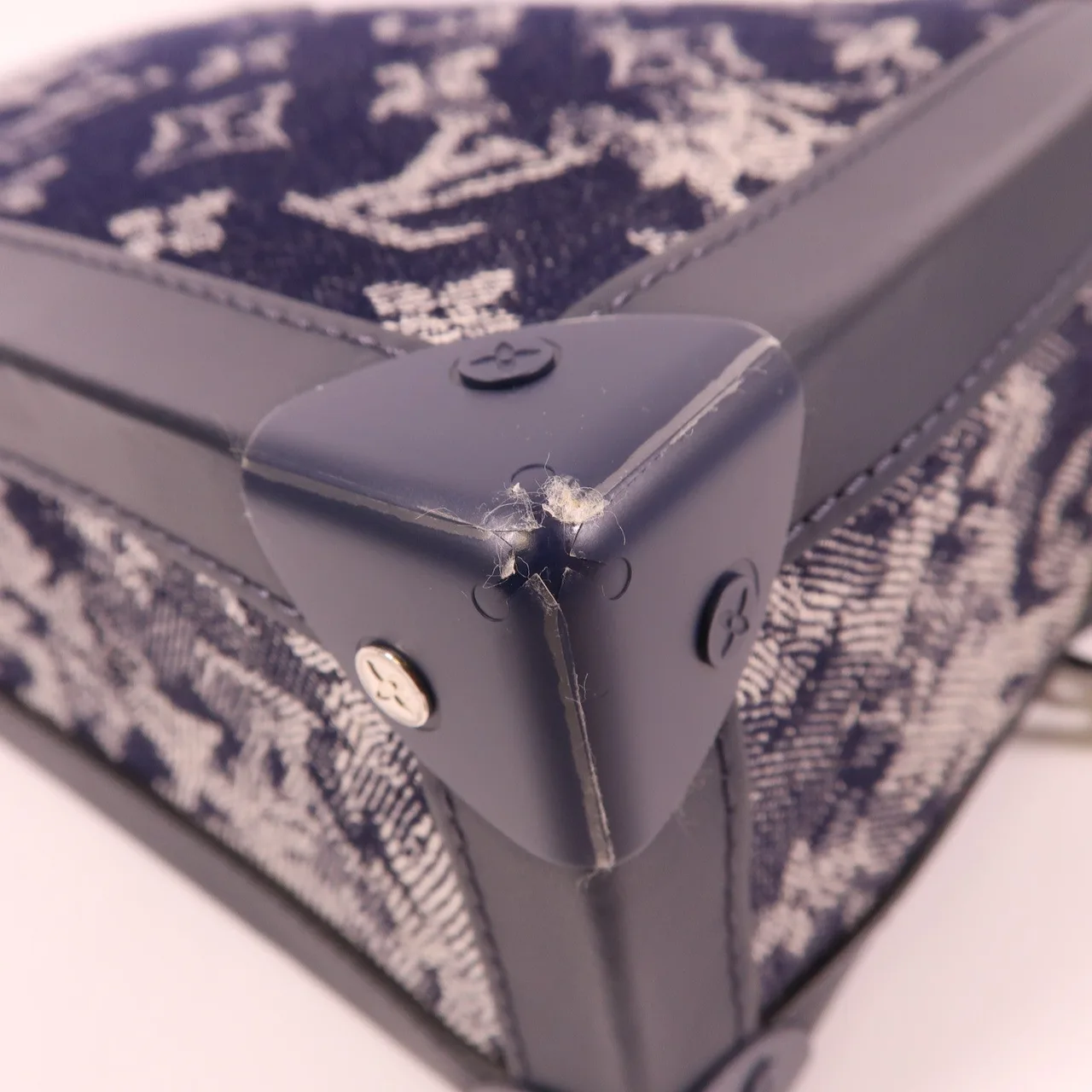 LOUIS VUITTON Soft Trunk M57283 肩背包 帆布 海軍藍 帆布 中古品A - 縮圖 6