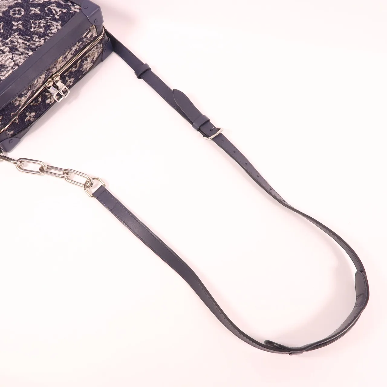 LOUIS VUITTON Soft Trunk M57283 肩背包 帆布 海軍藍 帆布 中古品A - 縮圖 9