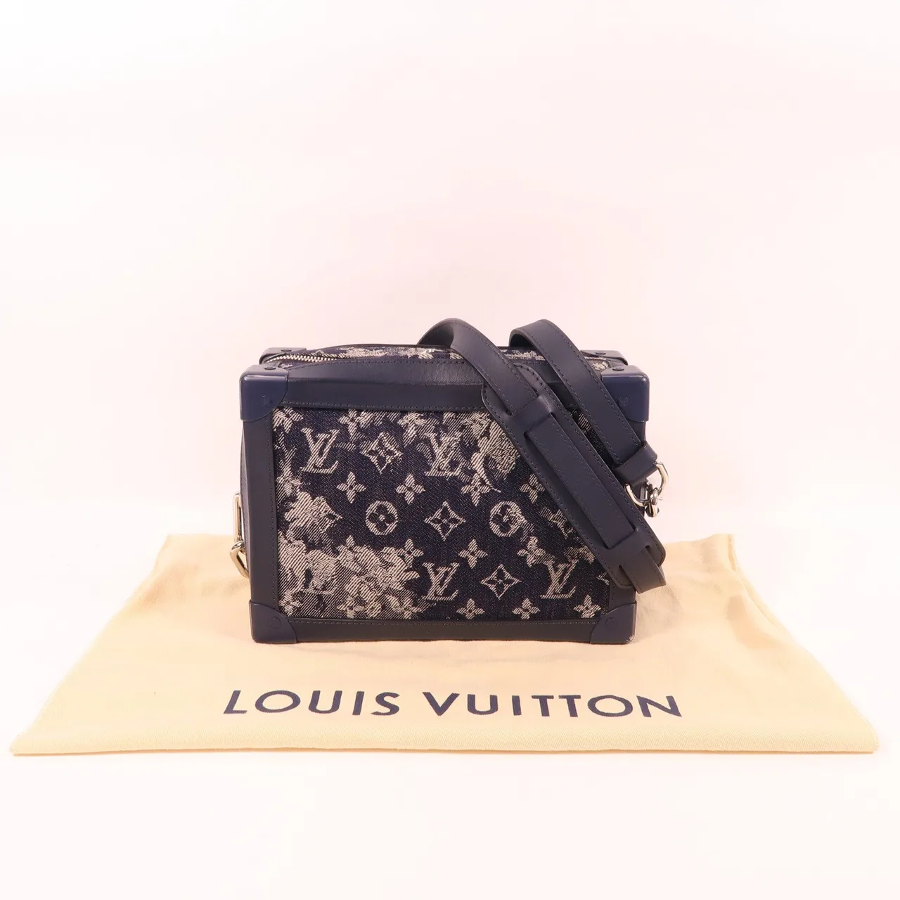 LOUIS VUITTON Soft Trunk M57283 肩背包 帆布 海軍藍 帆布 中古品A - 縮圖 15