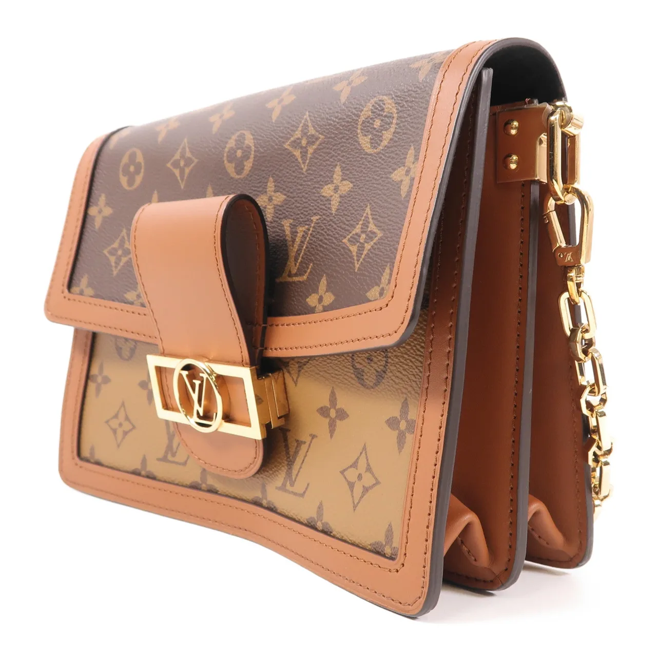LOUIS VUITTON Dauphine M44391 兩用包 塗層帆布 棕色 / Brown 塗層帆布 中古品A - 縮圖 3