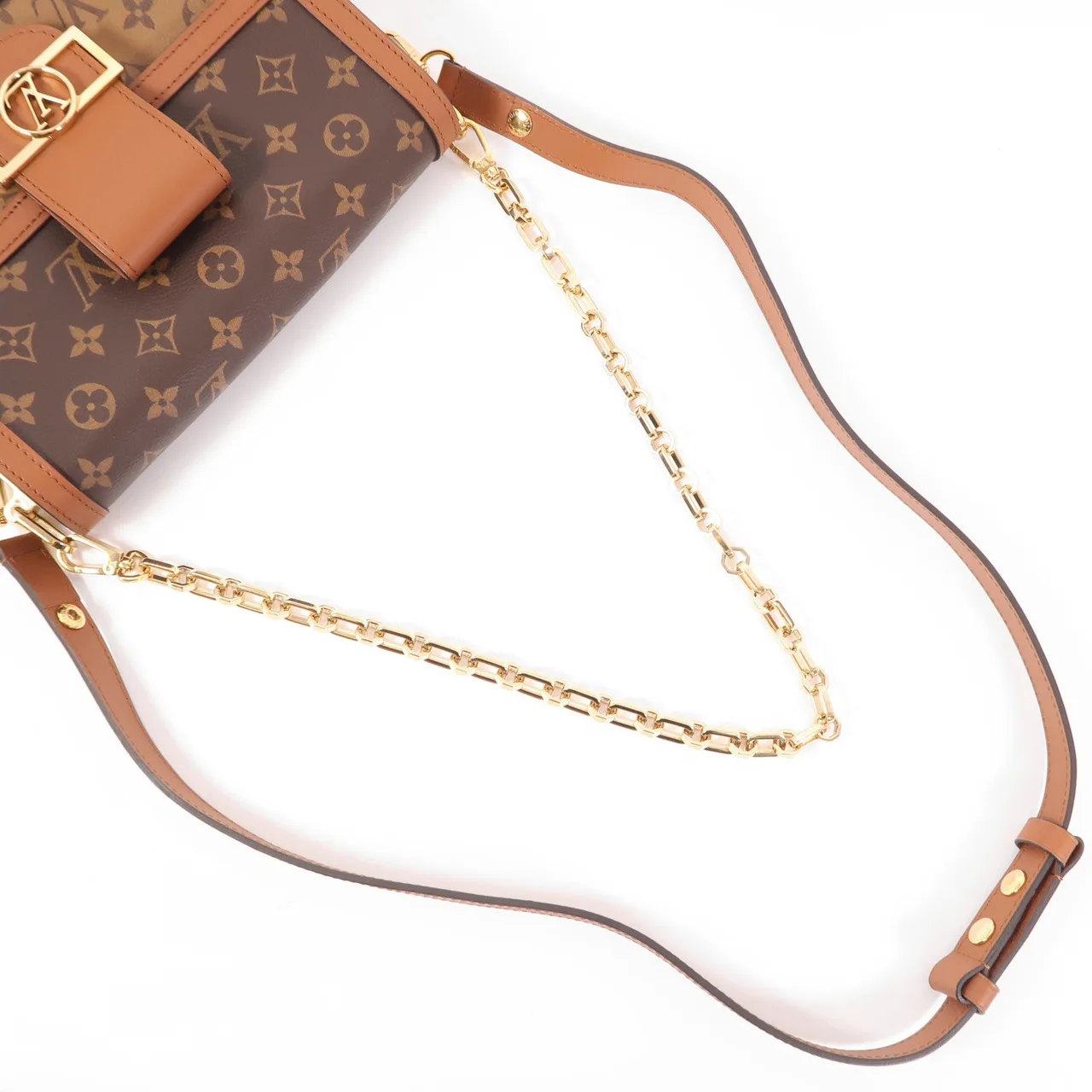 LOUIS VUITTON Dauphine M44391 兩用包 塗層帆布 棕色 / Brown 塗層帆布 中古品A - 縮圖 7