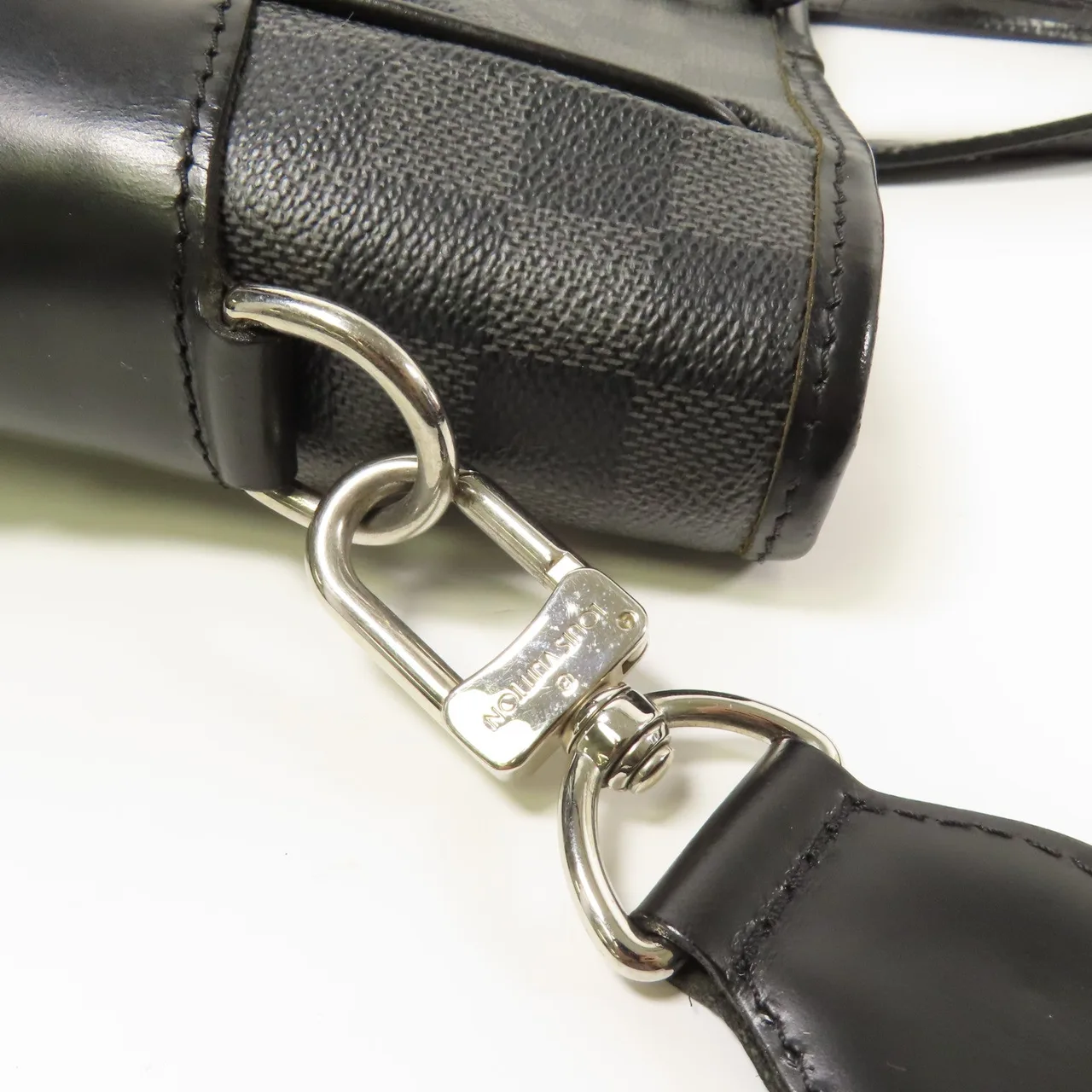 LOUIS VUITTON N51192 兩用包 塗層帆布 黑色 / Black 塗層帆布 中古品B - 縮圖 7