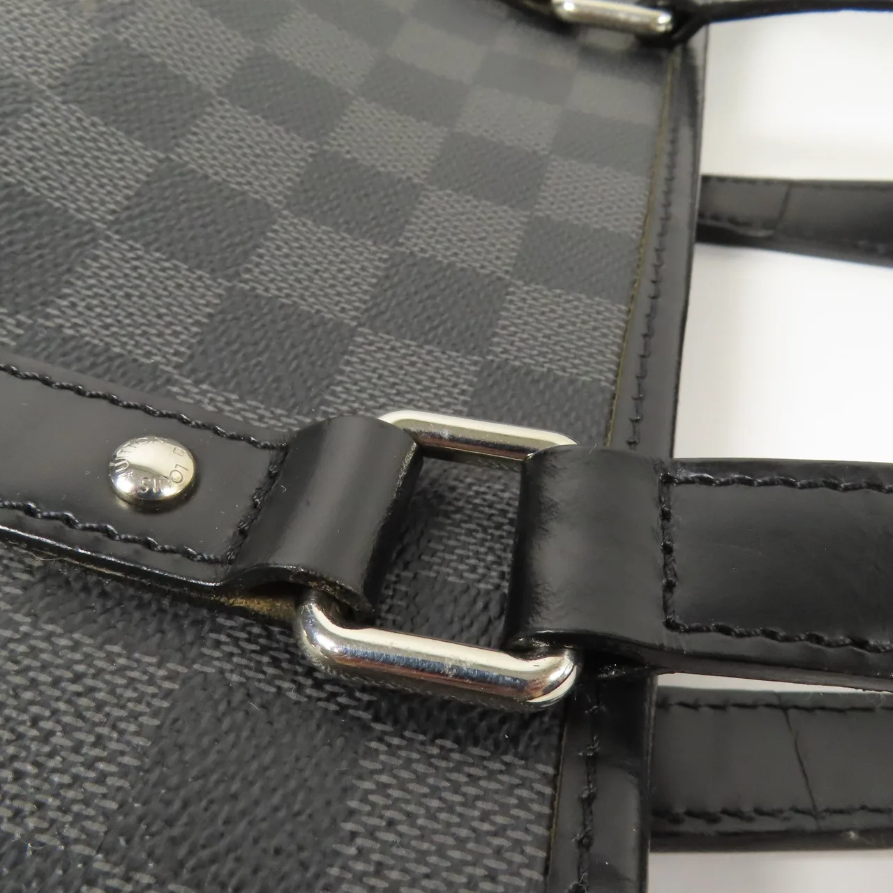 LOUIS VUITTON N51192 兩用包 塗層帆布 黑色 / Black 塗層帆布 中古品B - 縮圖 8
