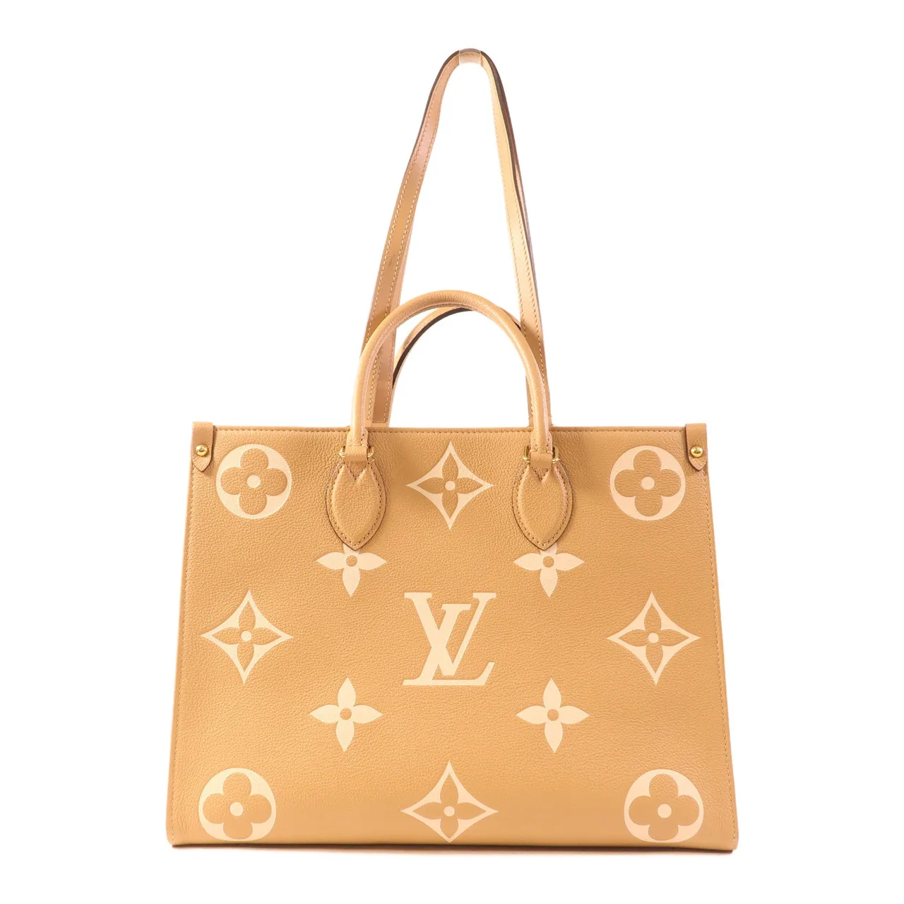 LOUIS VUITTON OnTheGo M45982 兩用包 牛皮 棕色 / Beige