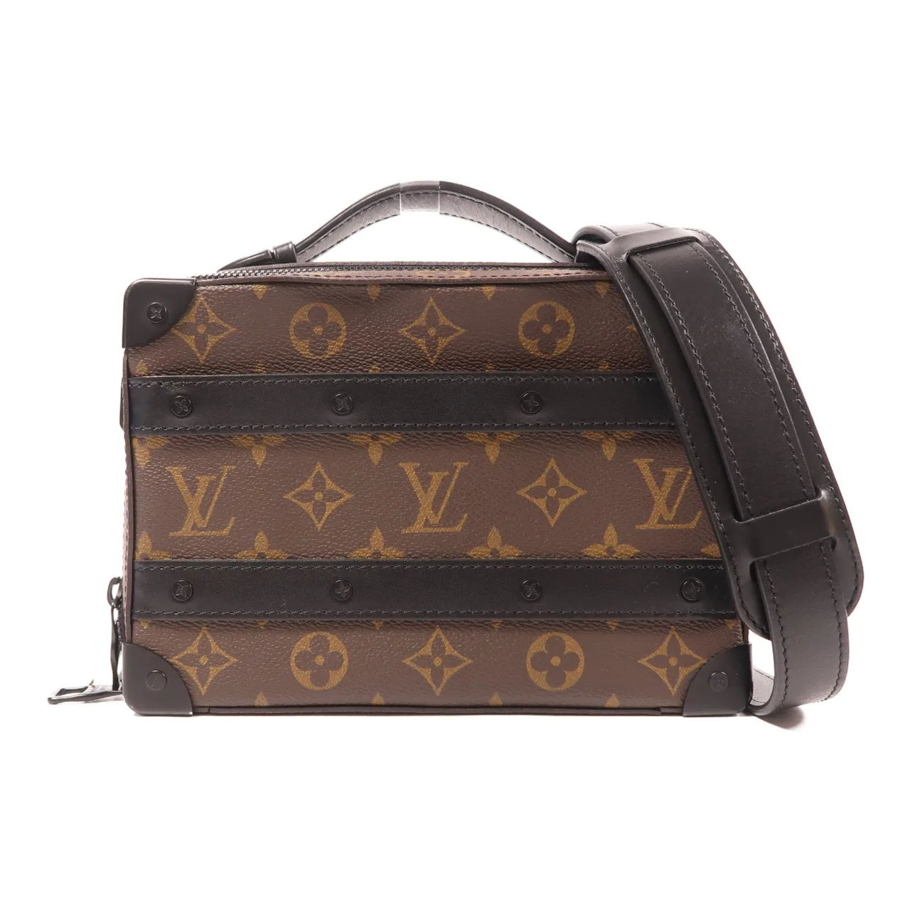 LOUIS VUITTON Soft Trunk M45935 兩用包 塗層帆布 棕色 / 黑色 / Brown