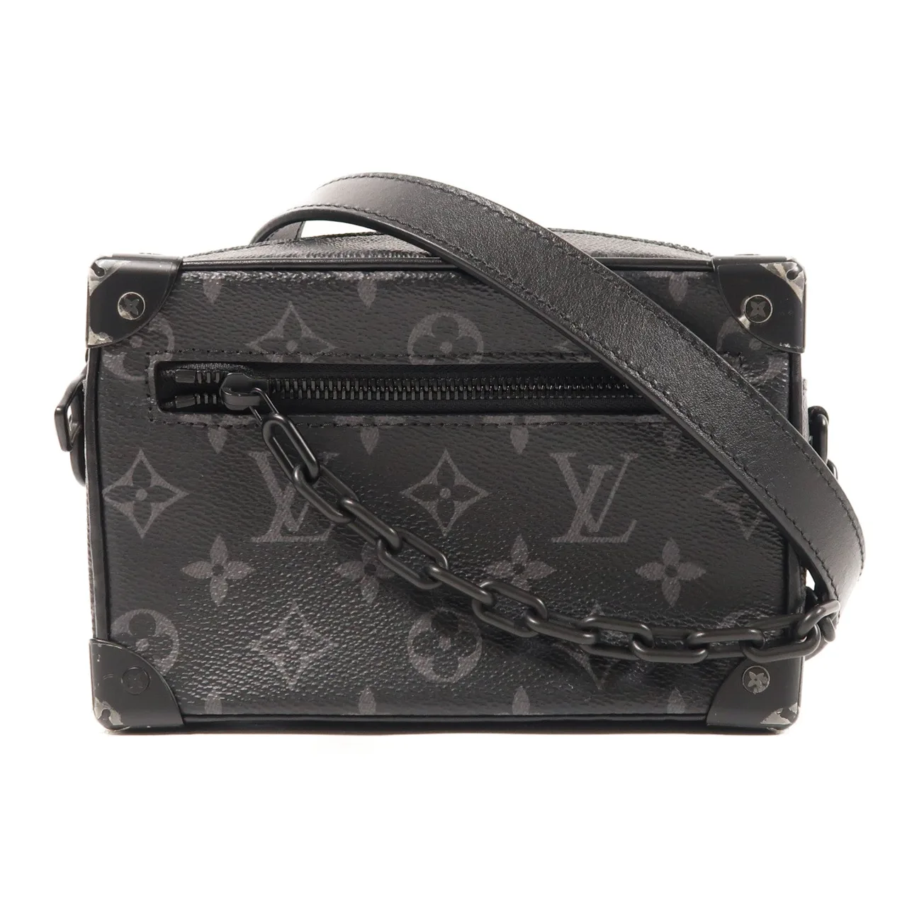 LOUIS VUITTON Soft Trunk M44735 肩背包 塗層帆布 黑色 / Black