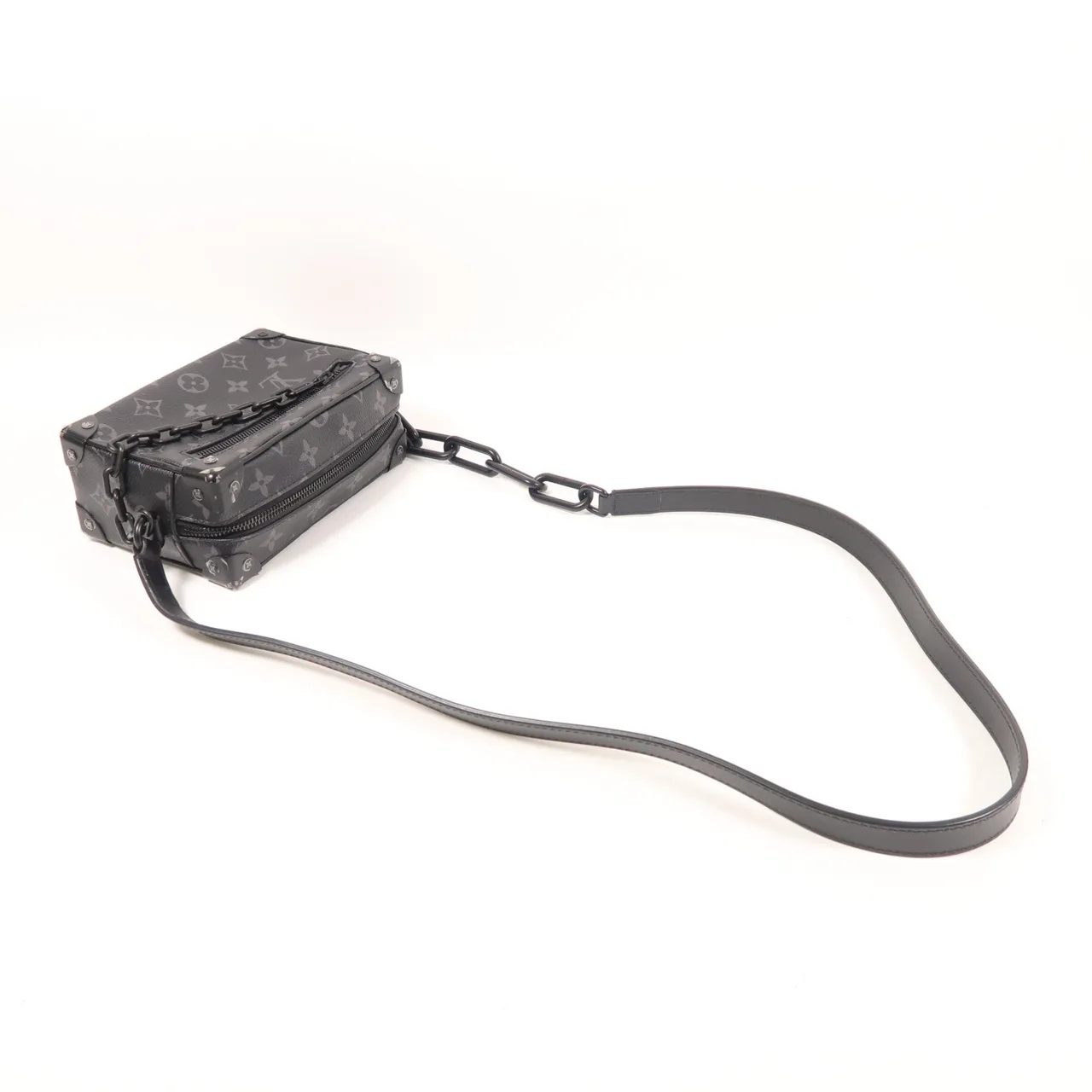 LOUIS VUITTON Soft Trunk M44735 肩背包 塗層帆布 黑色 / Black 塗層帆布 中古品A - 縮圖 7