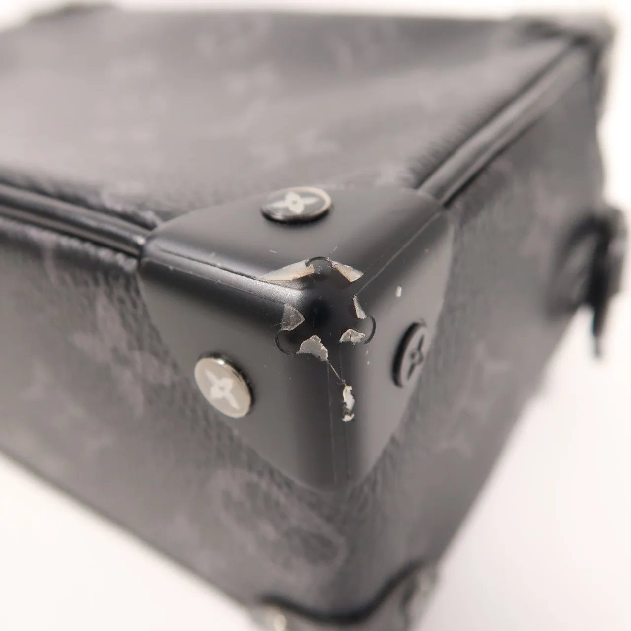 LOUIS VUITTON Soft Trunk M44735 肩背包 塗層帆布 黑色 / Black 塗層帆布 中古品A - 縮圖 10