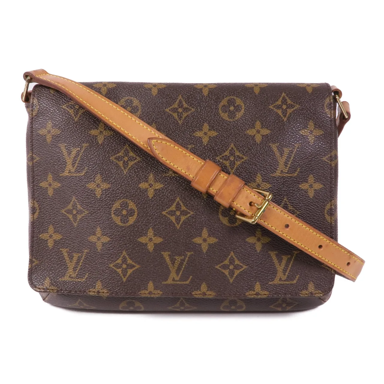 LOUIS VUITTON Musette Tango M51257 肩背包 塗層帆布 棕色