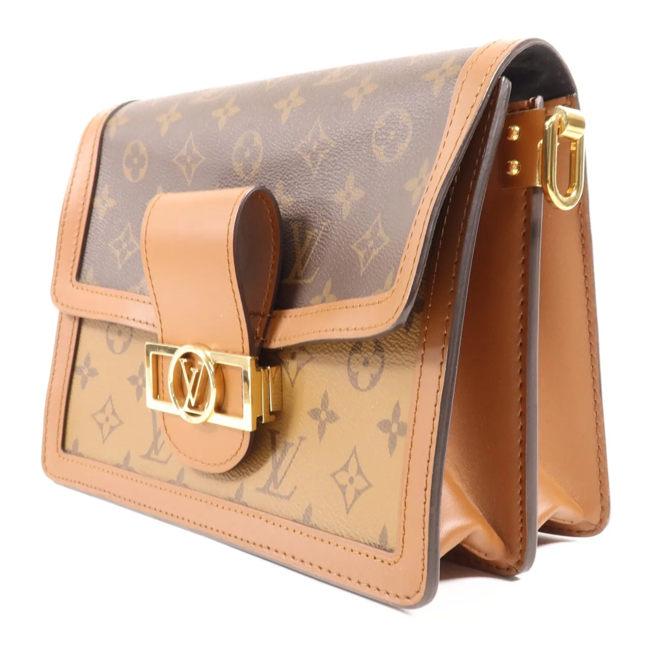 LOUIS VUITTON Dauphine M44391 兩用包 塗層帆布 棕色 / Brown 塗層帆布 中古品A - 縮圖 3