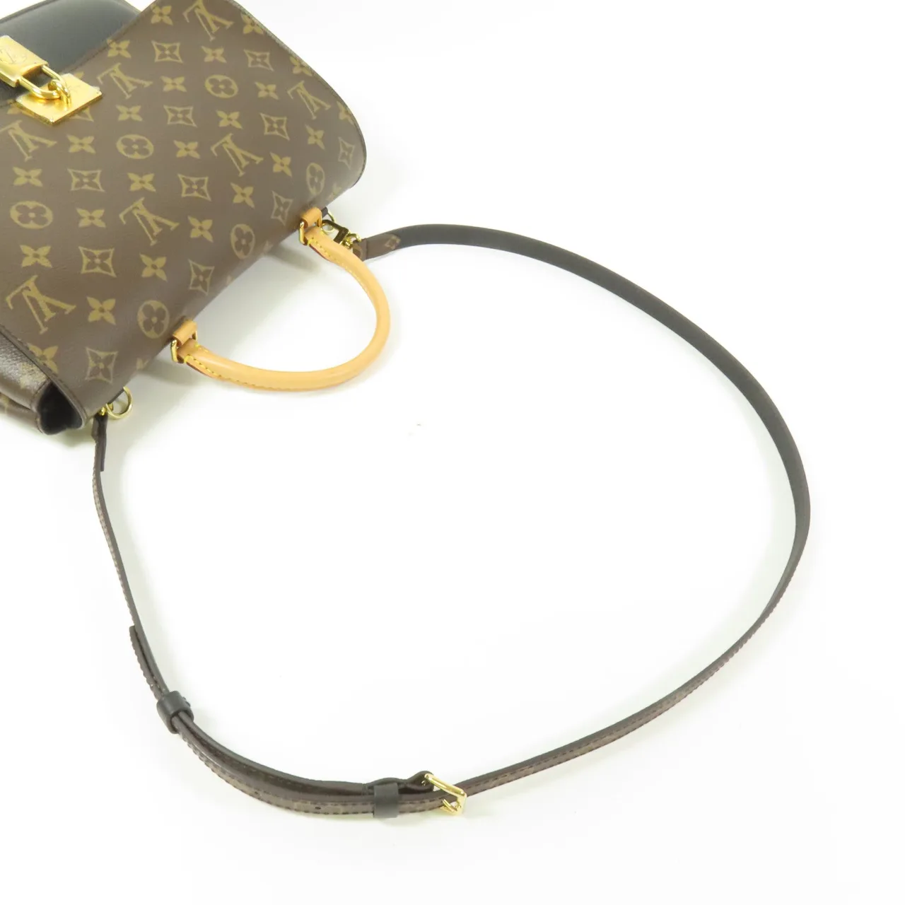 LOUIS VUITTON Marignan M44259 兩用包 塗層帆布 棕色 / 黑色 / Black 塗層帆布 中古品A - 縮圖 7