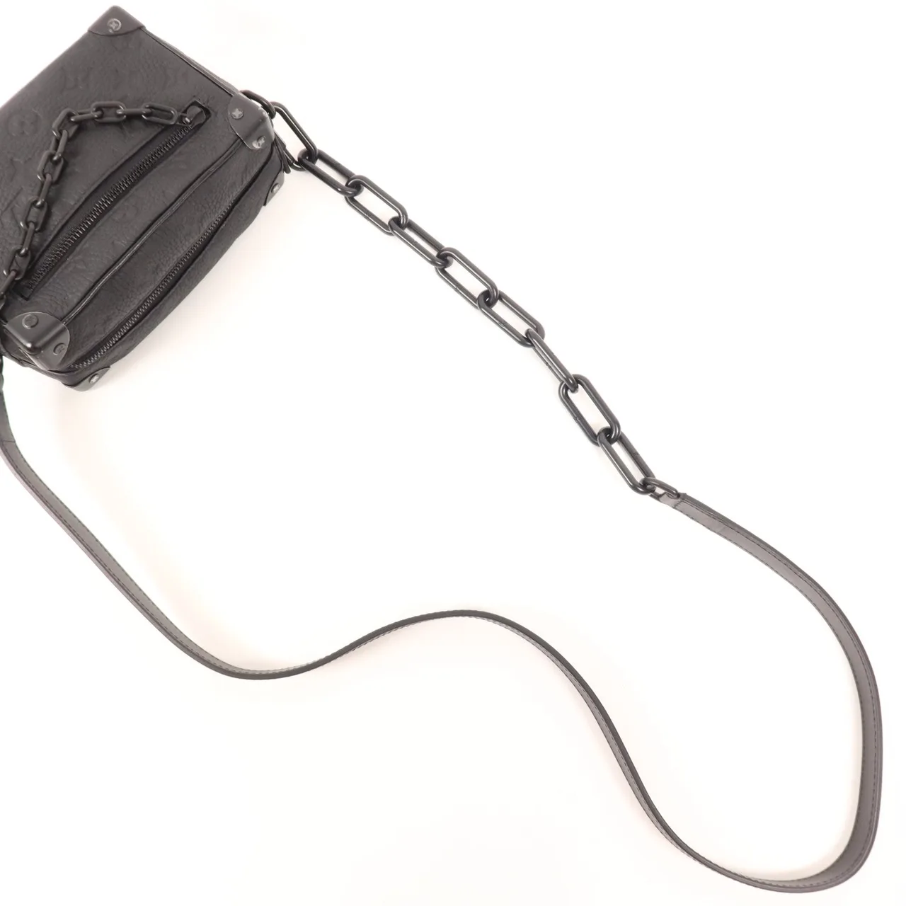 LOUIS VUITTON Soft Trunk M55702 肩背包 牛皮 黑色 / Black 牛皮 中古品A - 縮圖 5