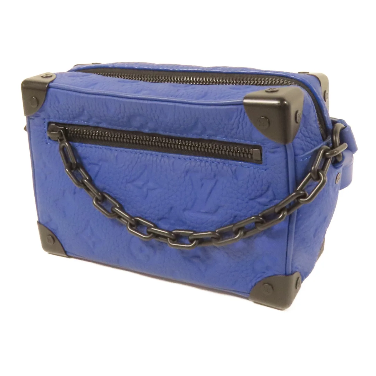 LOUIS VUITTON Soft Trunk M825585 肩背包 牛皮 藍色 / Blue 牛皮 中古品B - 縮圖 3