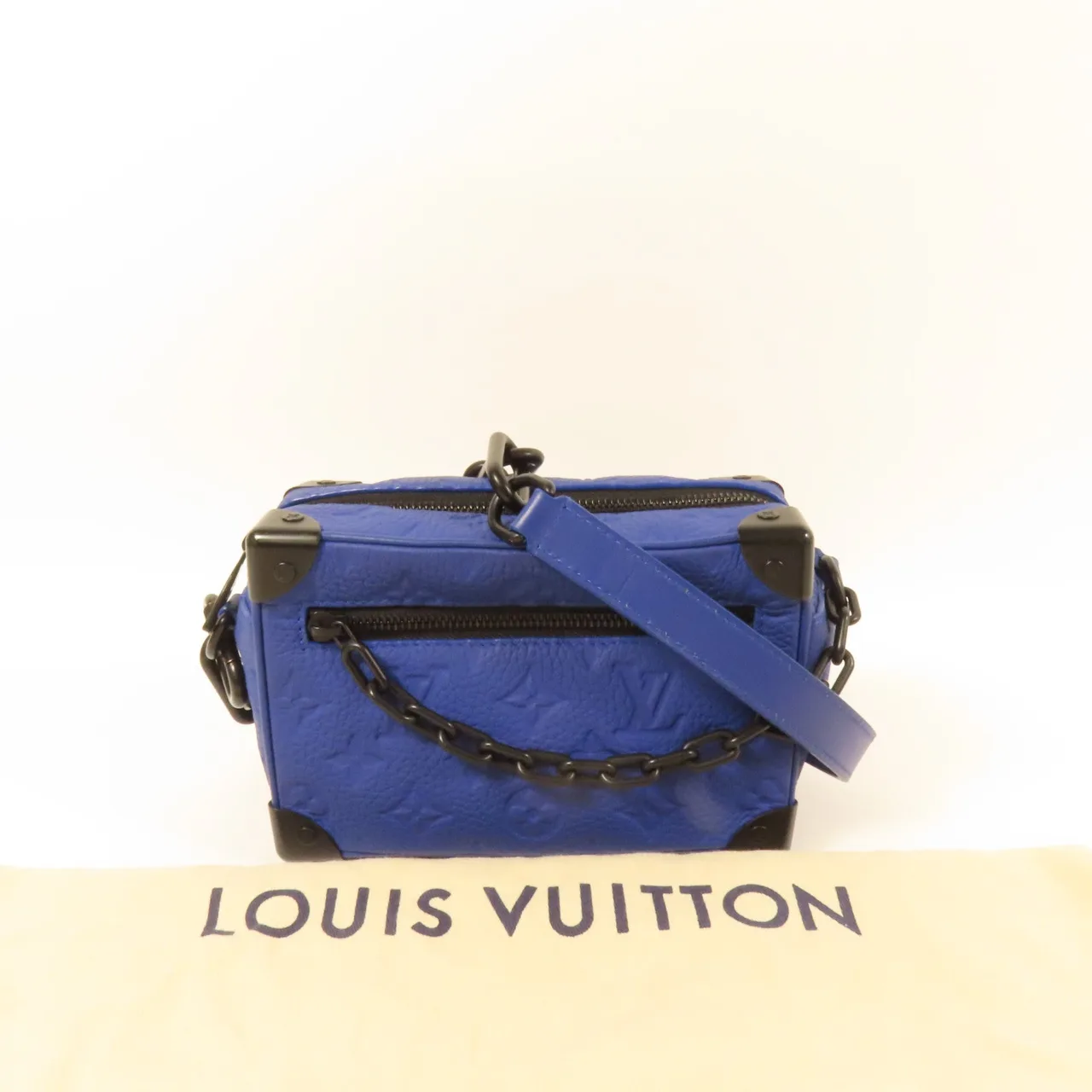 LOUIS VUITTON Soft Trunk M825585 肩背包 牛皮 藍色 / Blue 牛皮 中古品B - 縮圖 8