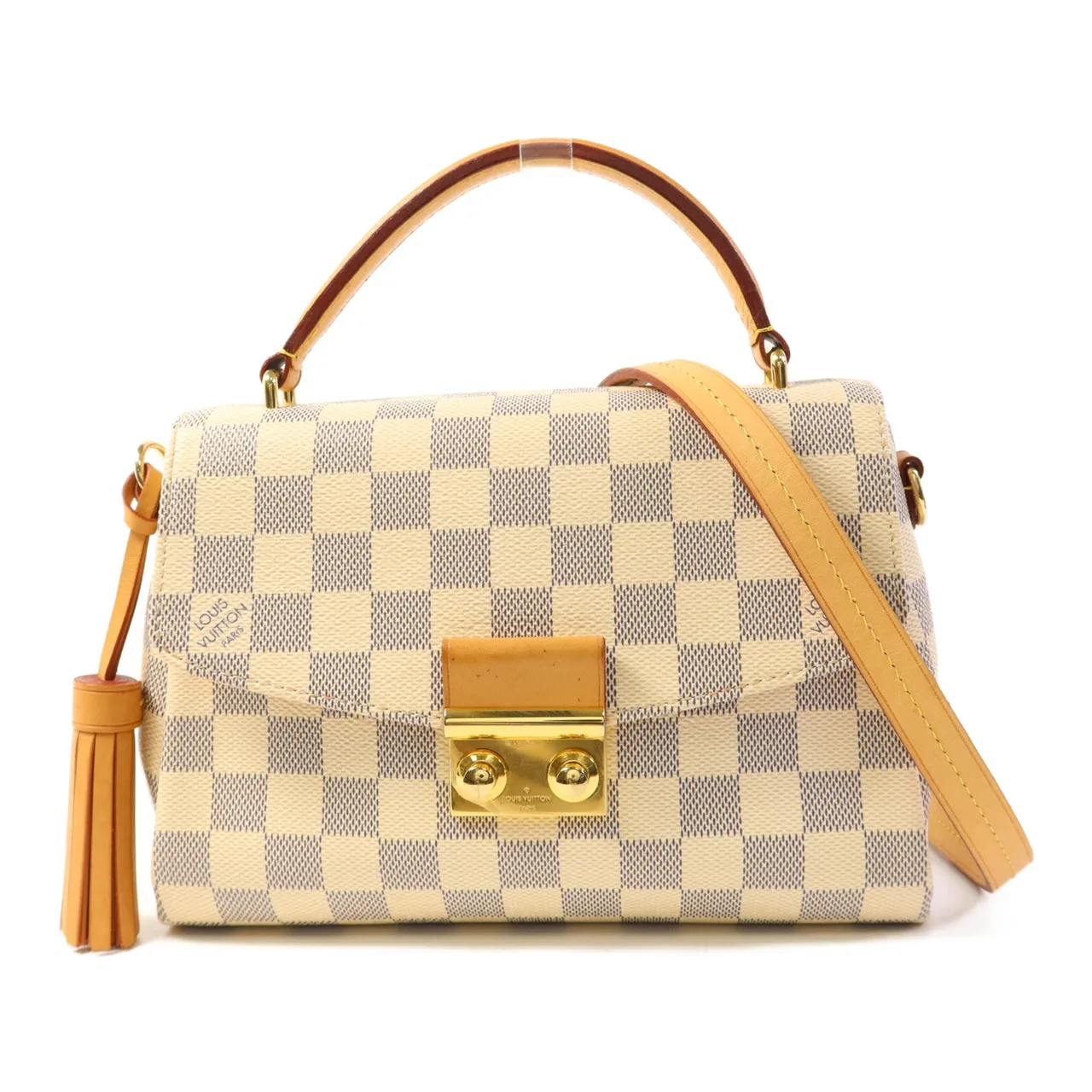LOUIS VUITTON Croisette N41581 兩用包 塗層帆布 白色 / White