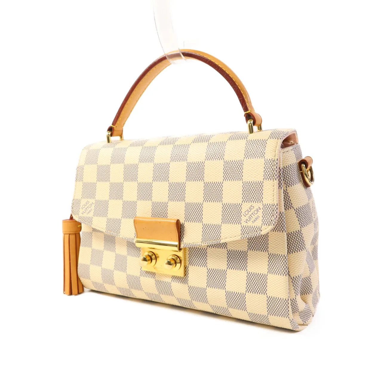 LOUIS VUITTON Croisette N41581 兩用包 塗層帆布 白色 / White 塗層帆布 中古品B - 縮圖 3