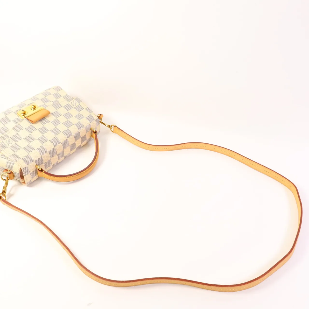 LOUIS VUITTON Croisette N41581 兩用包 塗層帆布 白色 / White 塗層帆布 中古品B - 縮圖 5