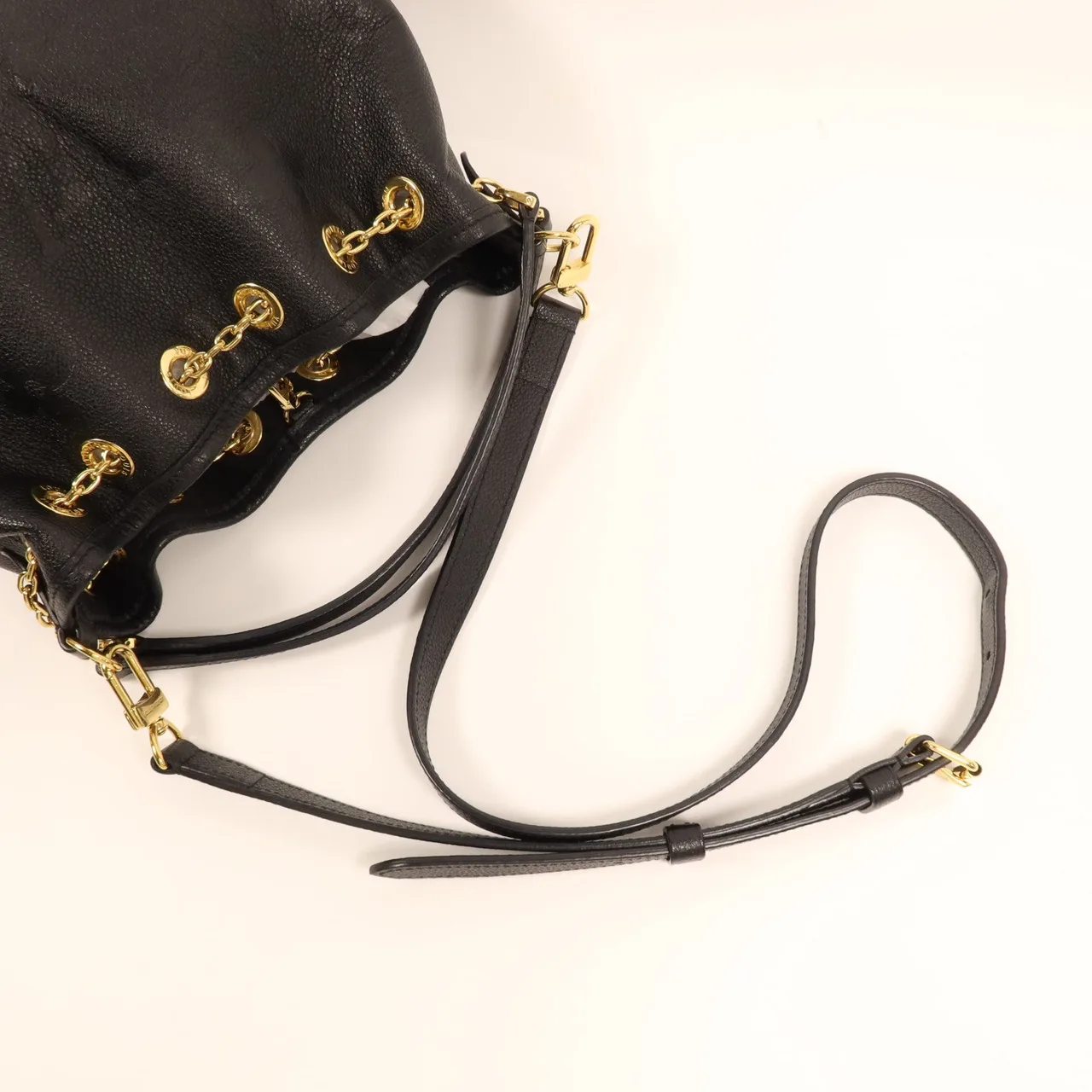 LOUIS VUITTON M47209 兩用包 牛皮 黑色 / Black 牛皮 中古品A - 縮圖 4