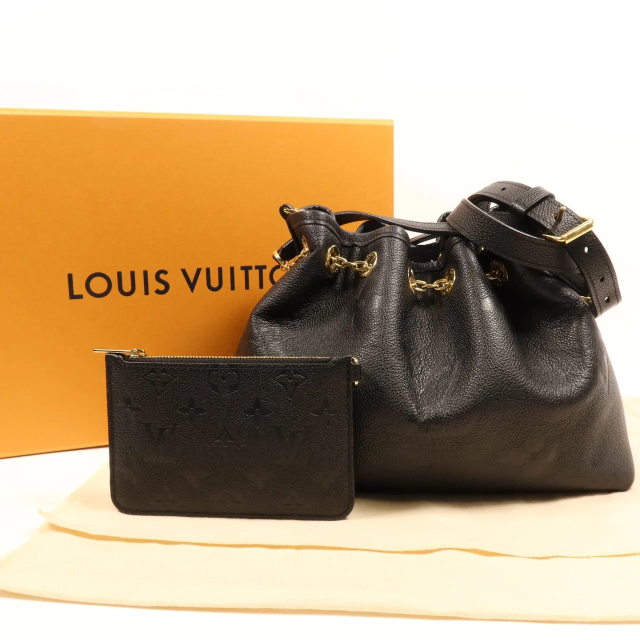 LOUIS VUITTON M47209 兩用包 牛皮 黑色 / Black 牛皮 中古品A - 縮圖 13