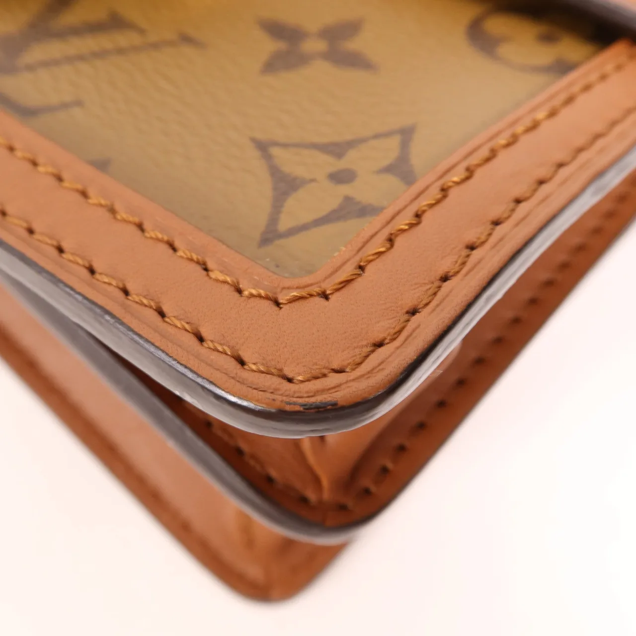 LOUIS VUITTON Mini Dauphine M44580 肩背包 塗層帆布 棕色 / Brown 塗層帆布 中古品A - 縮圖 6