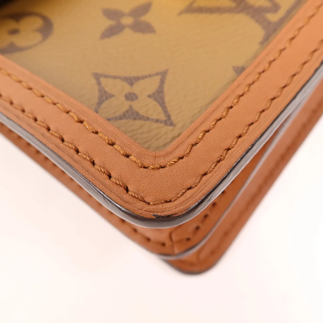 LOUIS VUITTON Mini Dauphine M44580 肩背包 塗層帆布 棕色 / Brown 塗層帆布 中古品A - 縮圖 7