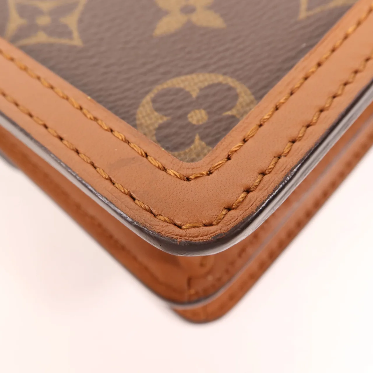 LOUIS VUITTON Mini Dauphine M44580 肩背包 塗層帆布 棕色 / Brown 塗層帆布 中古品A - 縮圖 9