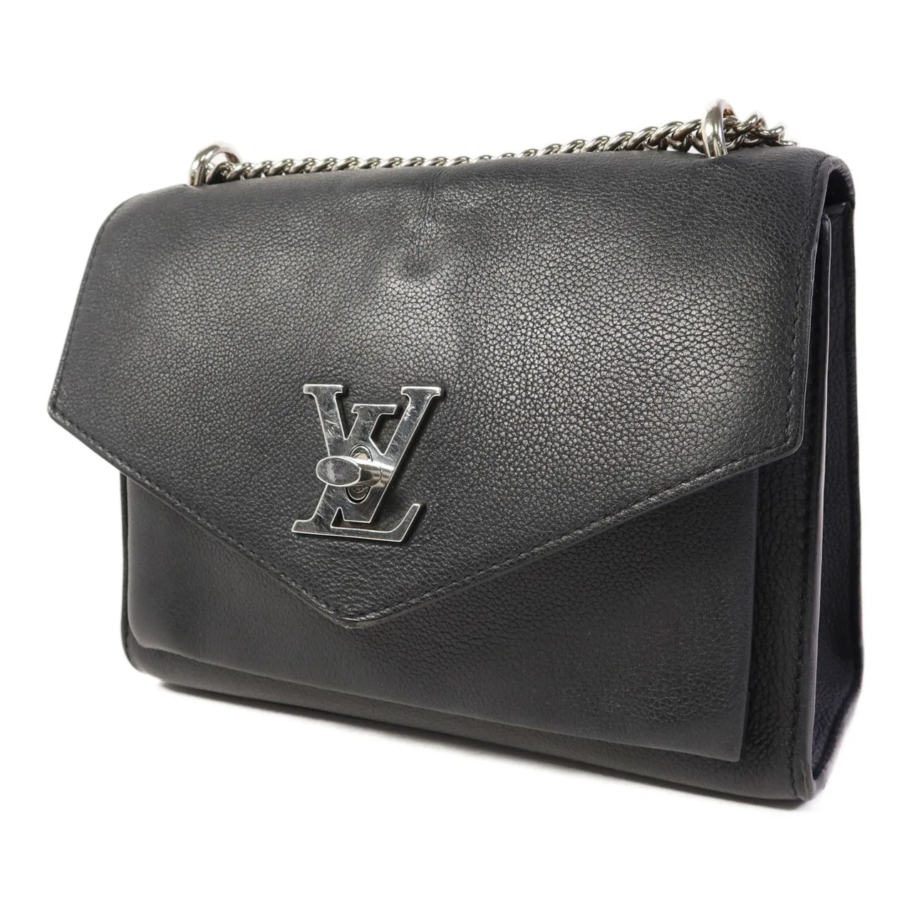 LOUIS VUITTON Lock Me M51418 肩背包 牛皮 黑色 / Black 牛皮 中古品B - 縮圖 3