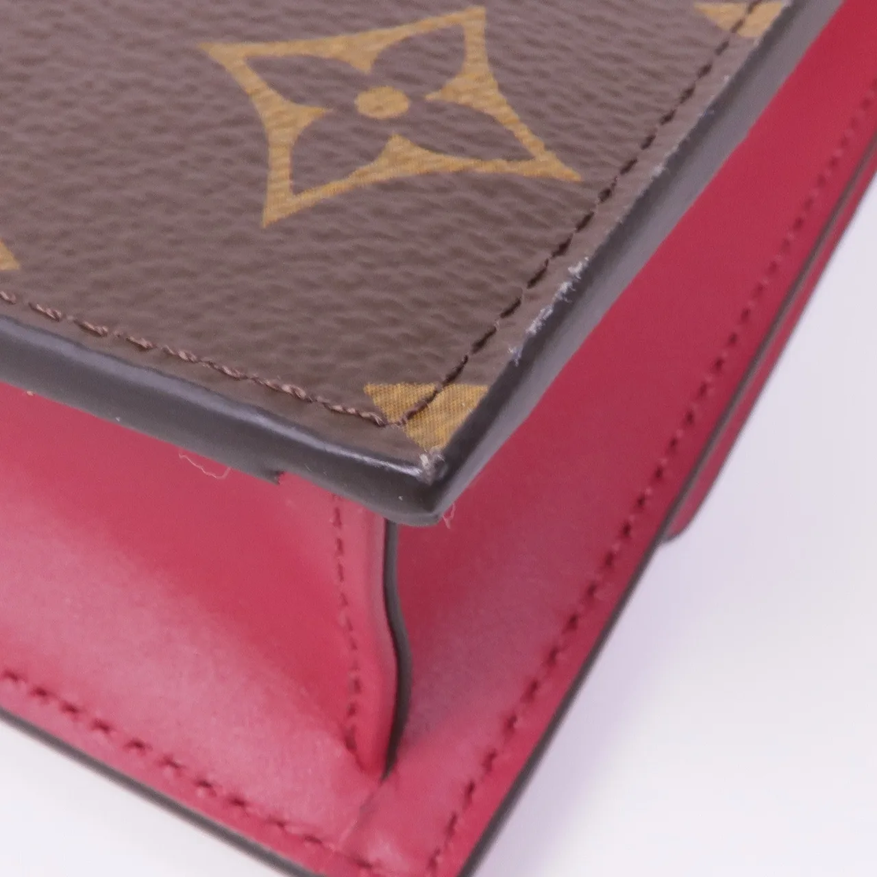 LOUIS VUITTON M67404 肩背包 塗層帆布 棕色 / 紅色 / Red/Brown 塗層帆布 中古品A - 縮圖 8