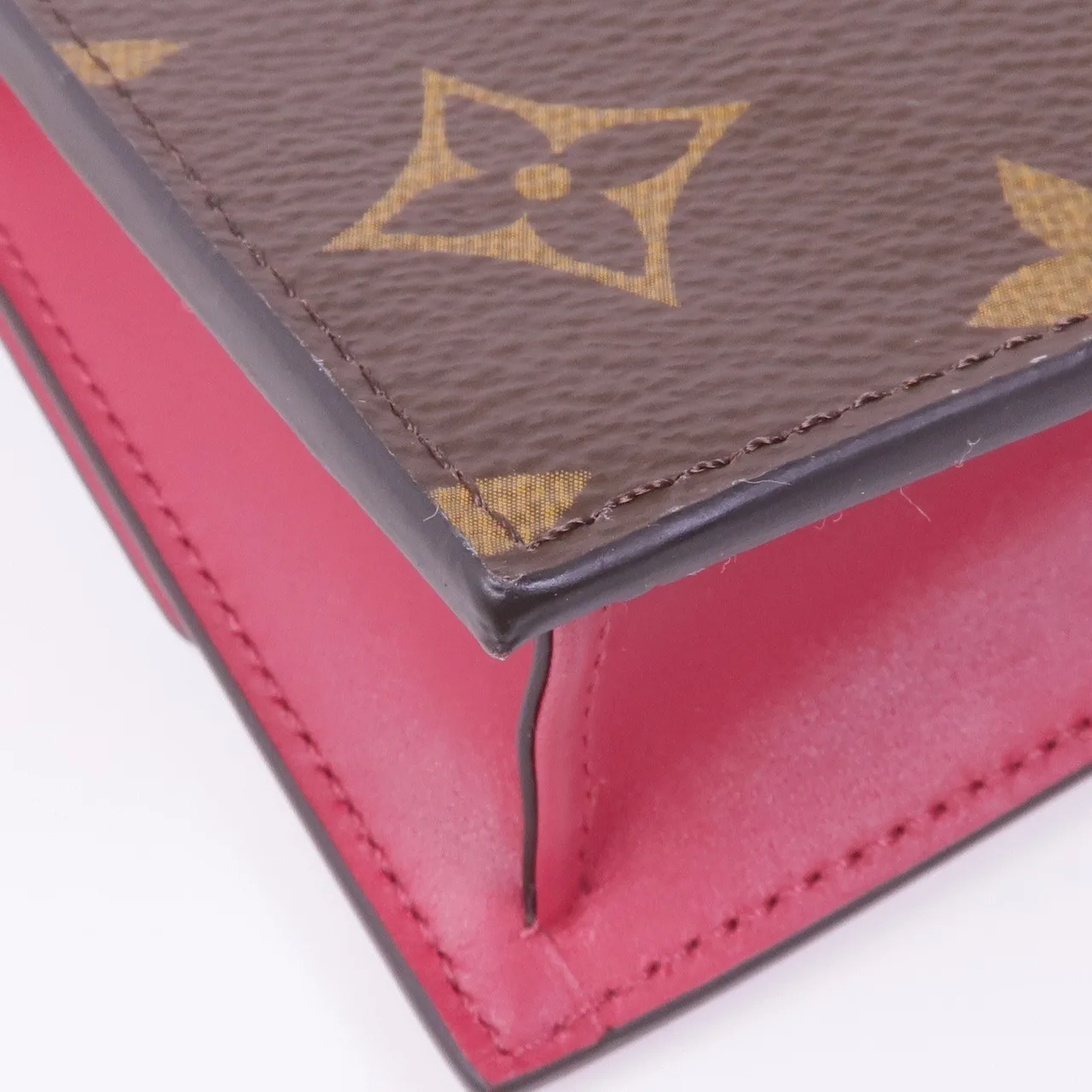 LOUIS VUITTON M67404 肩背包 塗層帆布 棕色 / 紅色 / Red/Brown 塗層帆布 中古品A - 縮圖 9