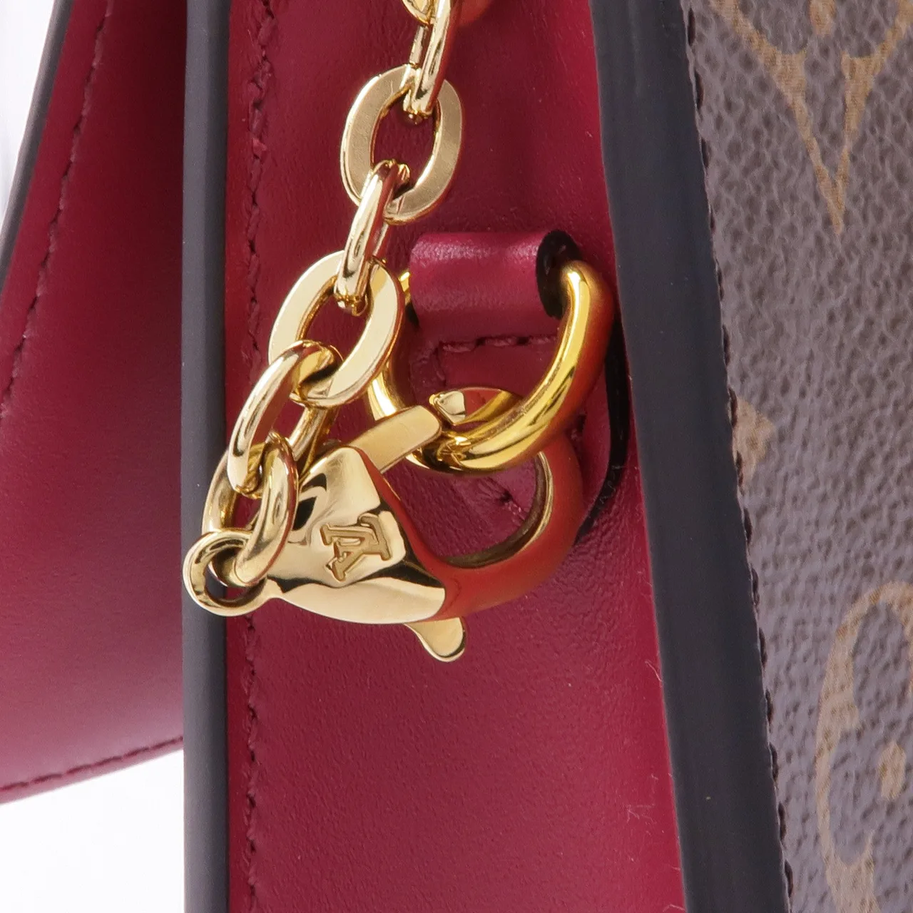 LOUIS VUITTON M67404 肩背包 塗層帆布 棕色 / 紅色 / Red/Brown 塗層帆布 中古品A - 縮圖 17
