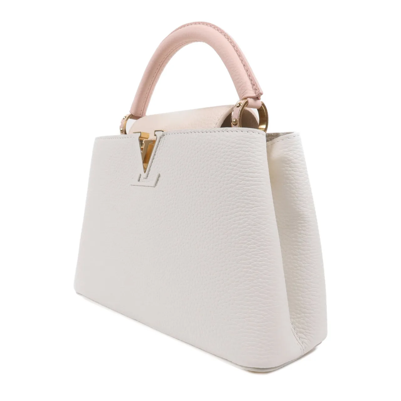 LOUIS VUITTON Capucines M11343 兩用包 牛皮 白色 / 粉色 / White/Pink 牛皮 新品 - 縮圖 3