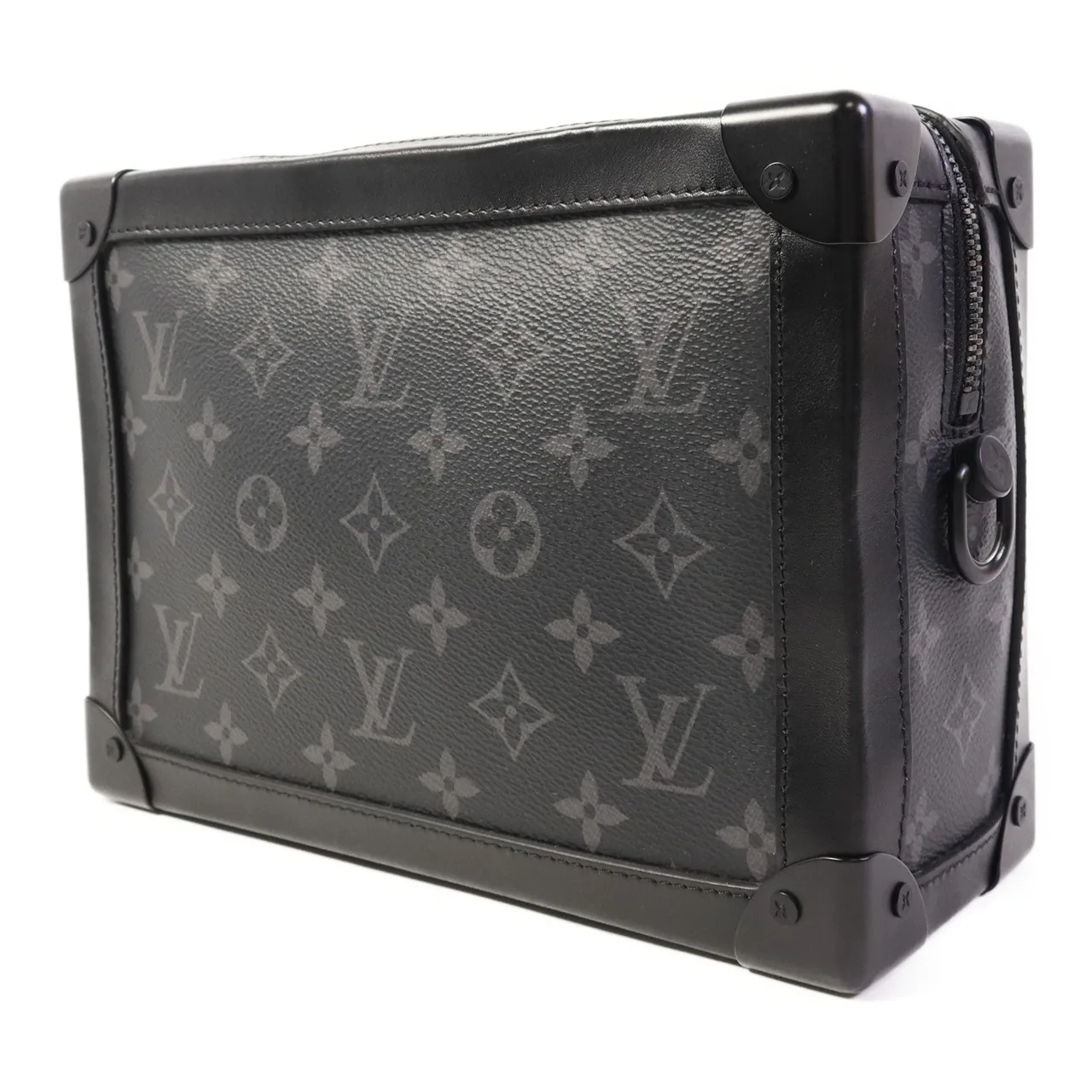 LOUIS VUITTON Soft Trunk M44730 肩背包 塗層帆布 黑色 塗層帆布 中古品A - 縮圖 2